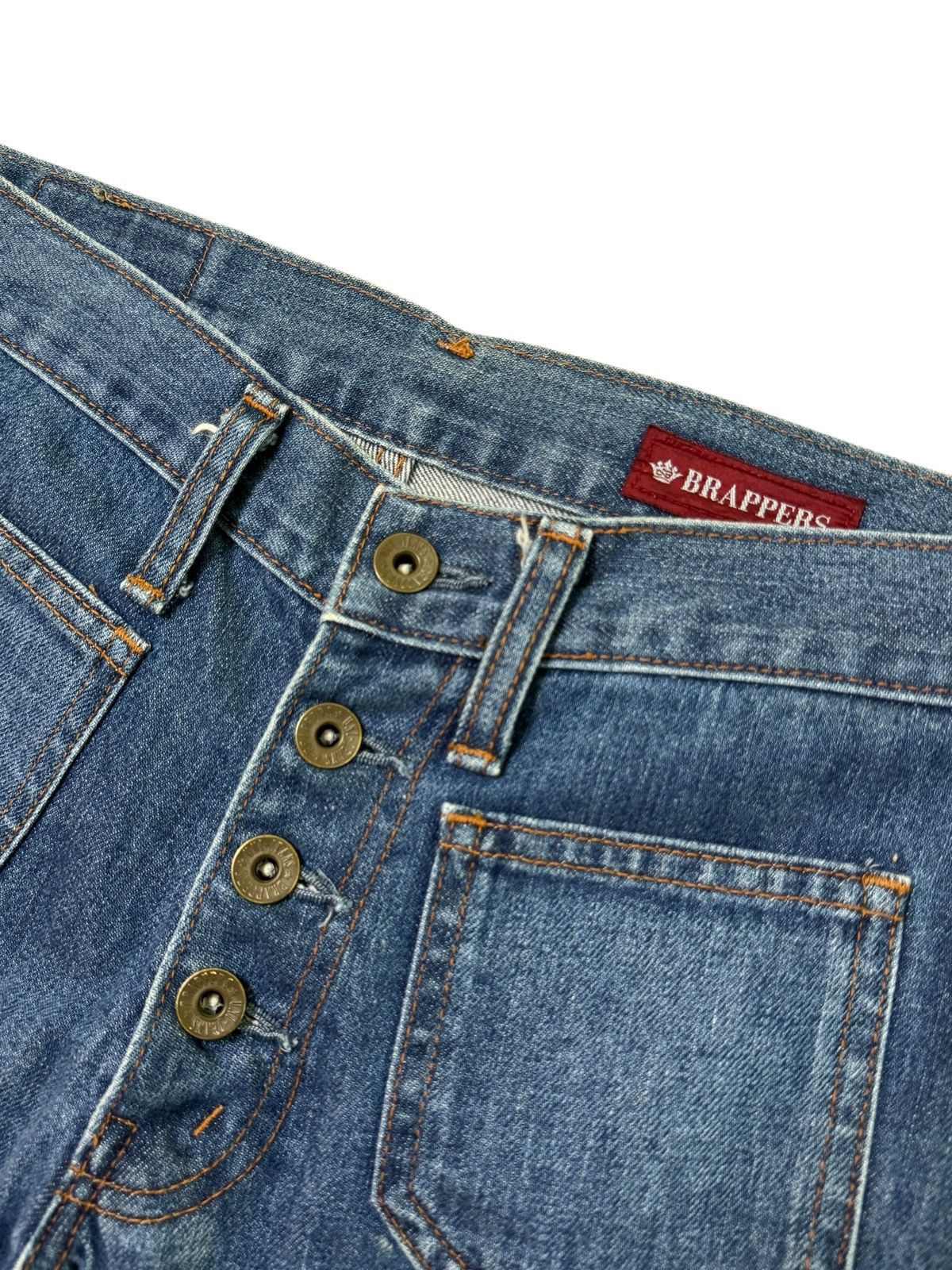 Japanese Brand Flared BRAPPERS BUSH PANT BELL BOTTOM BOOT CUT DENIM Size US 28 / EU 44 - 7 Thumbnail