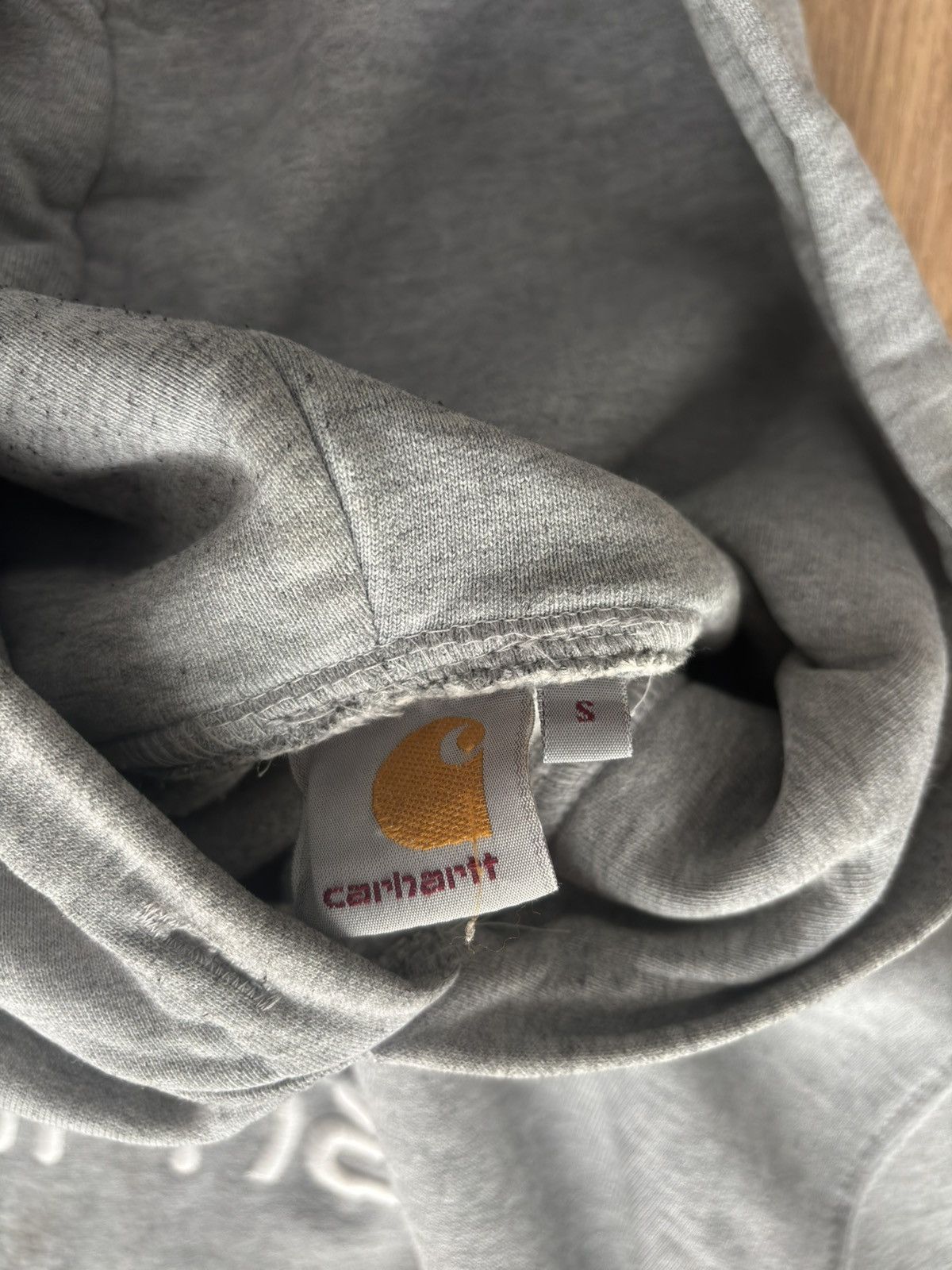 Carhartt Carhartt WIP Grey Logo Hoodie Pullover Sweatshirt Size US S / EU 44-46 / 1 - 6 Thumbnail