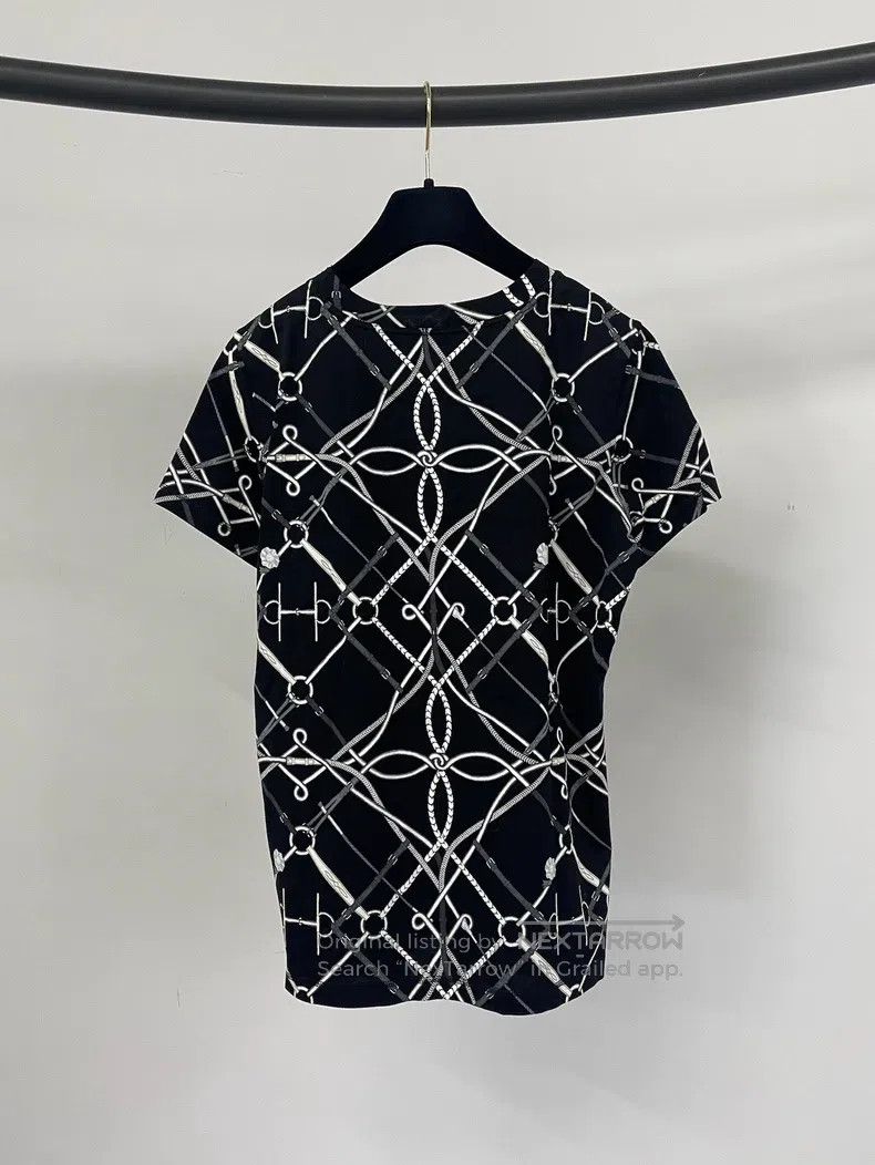 Hermes Hermes Black short-sleeve printed T-shirt Size S / US 4 / IT 40 - 2 Thumbnail