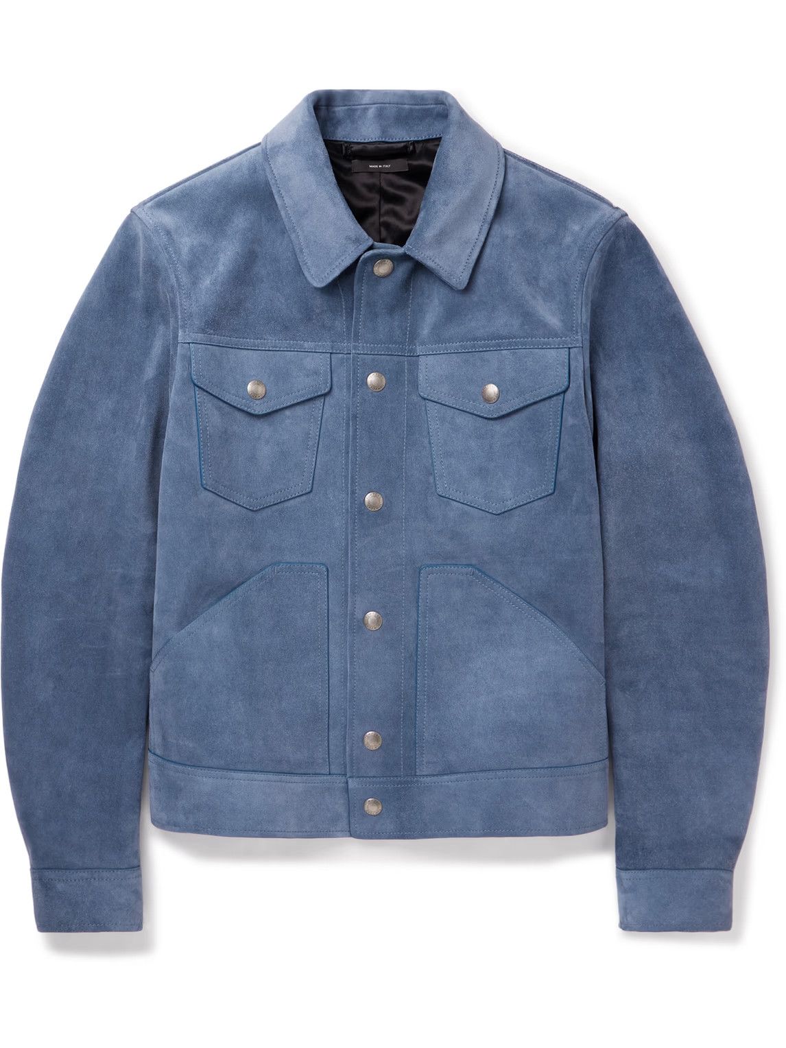 Tom Ford o1w1db10925 LB1001 Western Blouson Jacket in Blue Size US M / EU 48-50 / 2 - 1 Preview