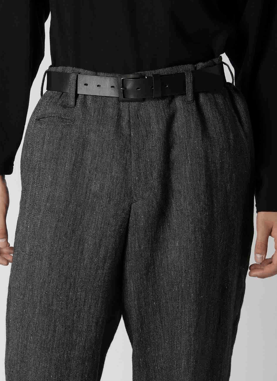 Yohji Yamamoto Yohji Yamamoto Pour Homme - FLAX TOP GABARDINE SLIM PANTS Size US 30 / EU 46 - 9 Thumbnail