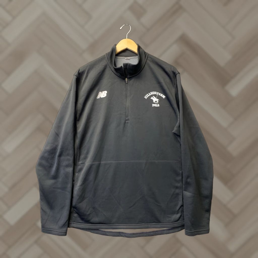 New Balance New Balance Men's Pullover XL Black Slim Linear Sweatshirt Pullover Sweater/0068 Size US XL / EU 56 / 4 - 1 Thumbnail