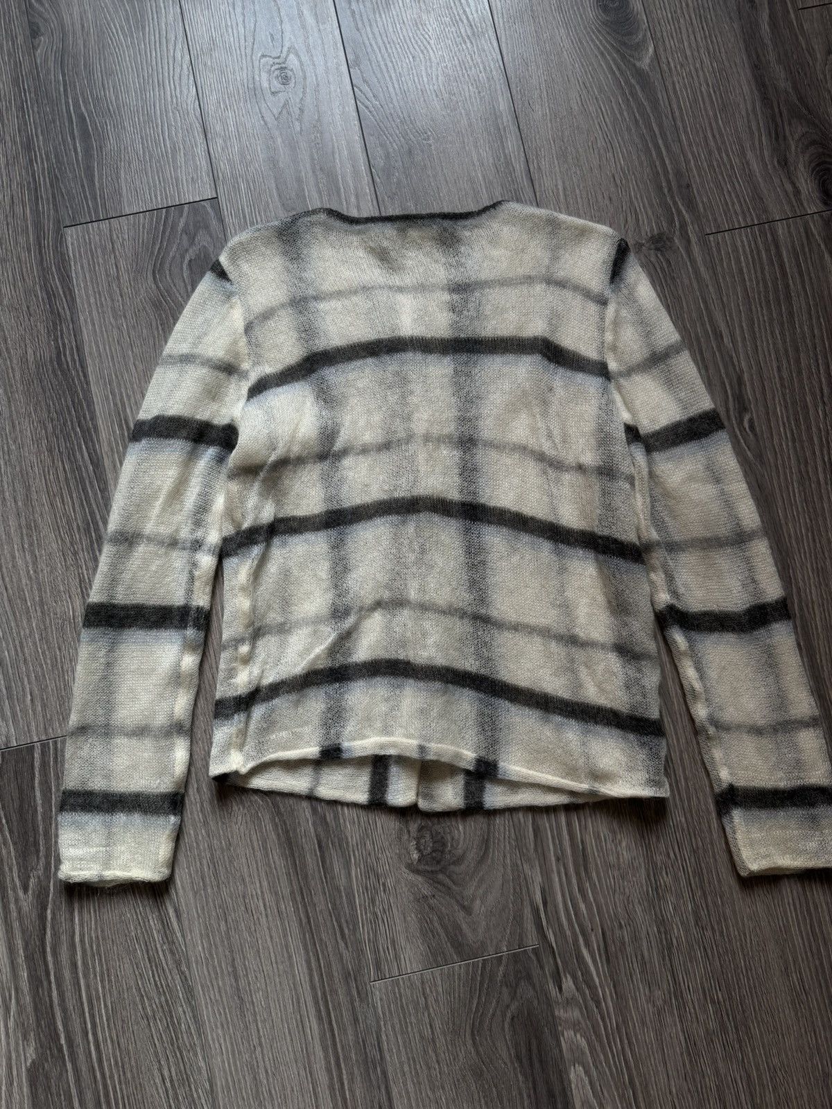 Brunello Cucinelli Brunello Cucinelli Mohair Cashmere blend Checkered Cardigan Size L / US 10 / IT 46 - 4 Thumbnail