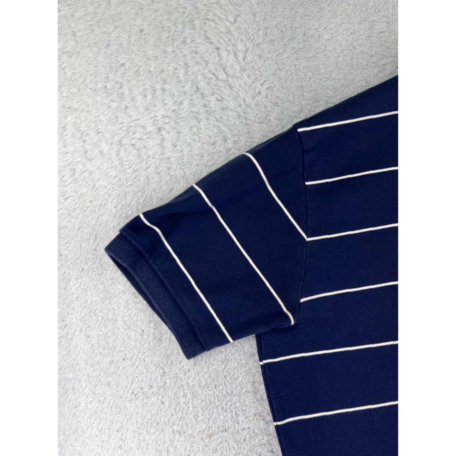 Polo Ralph Lauren VINTAGE Polo Ralph Lauren Polo Shirt Men L Blue White Stripe 100% Cotton Knit Size US L / EU 52-54 / 3 - 5 Thumbnail