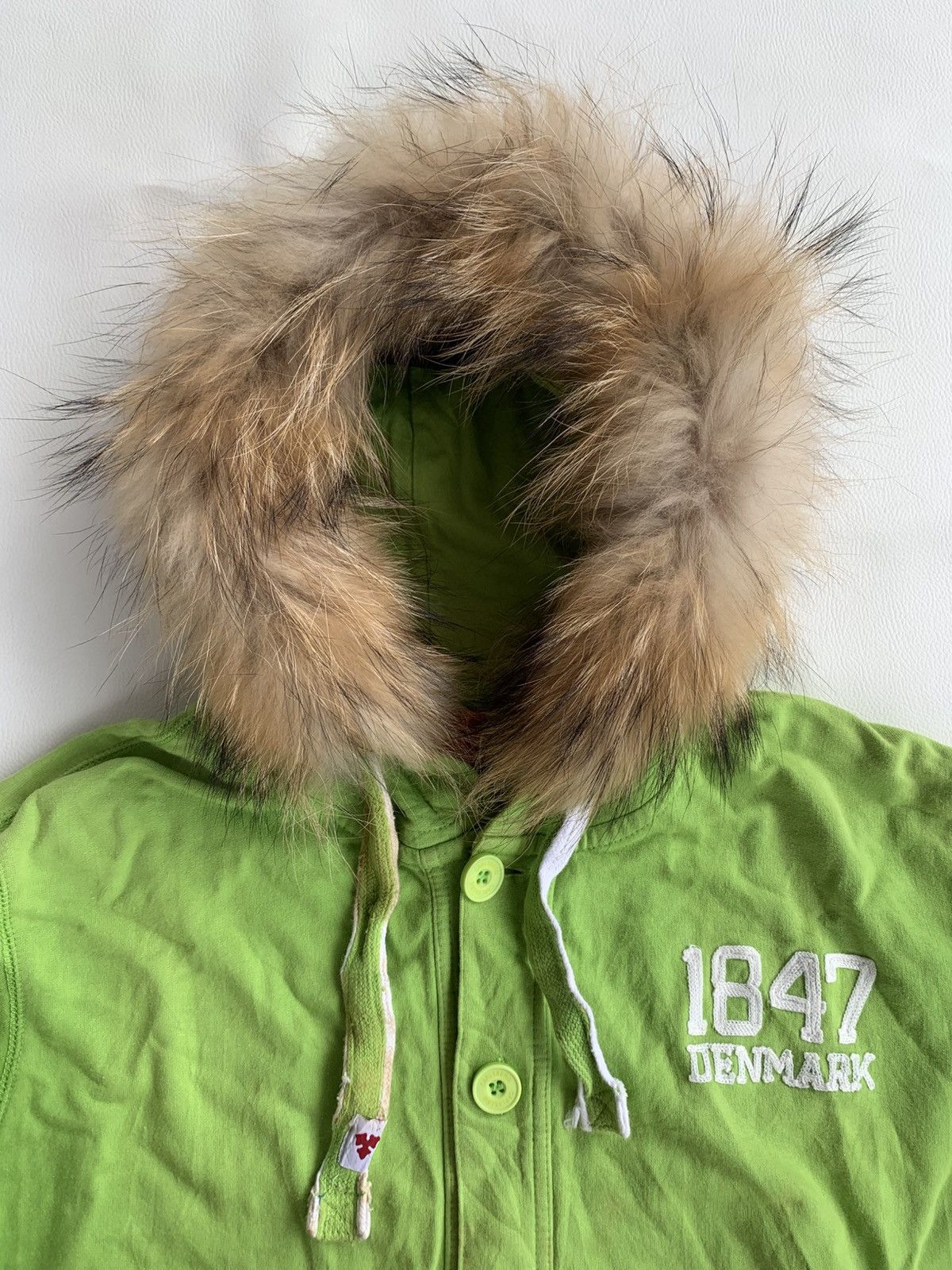 Vintage Crazy Vintage Carlsberg Disstressed Button Up Fur Hoodie Size US XL / EU 56 / 4 - 7 Thumbnail