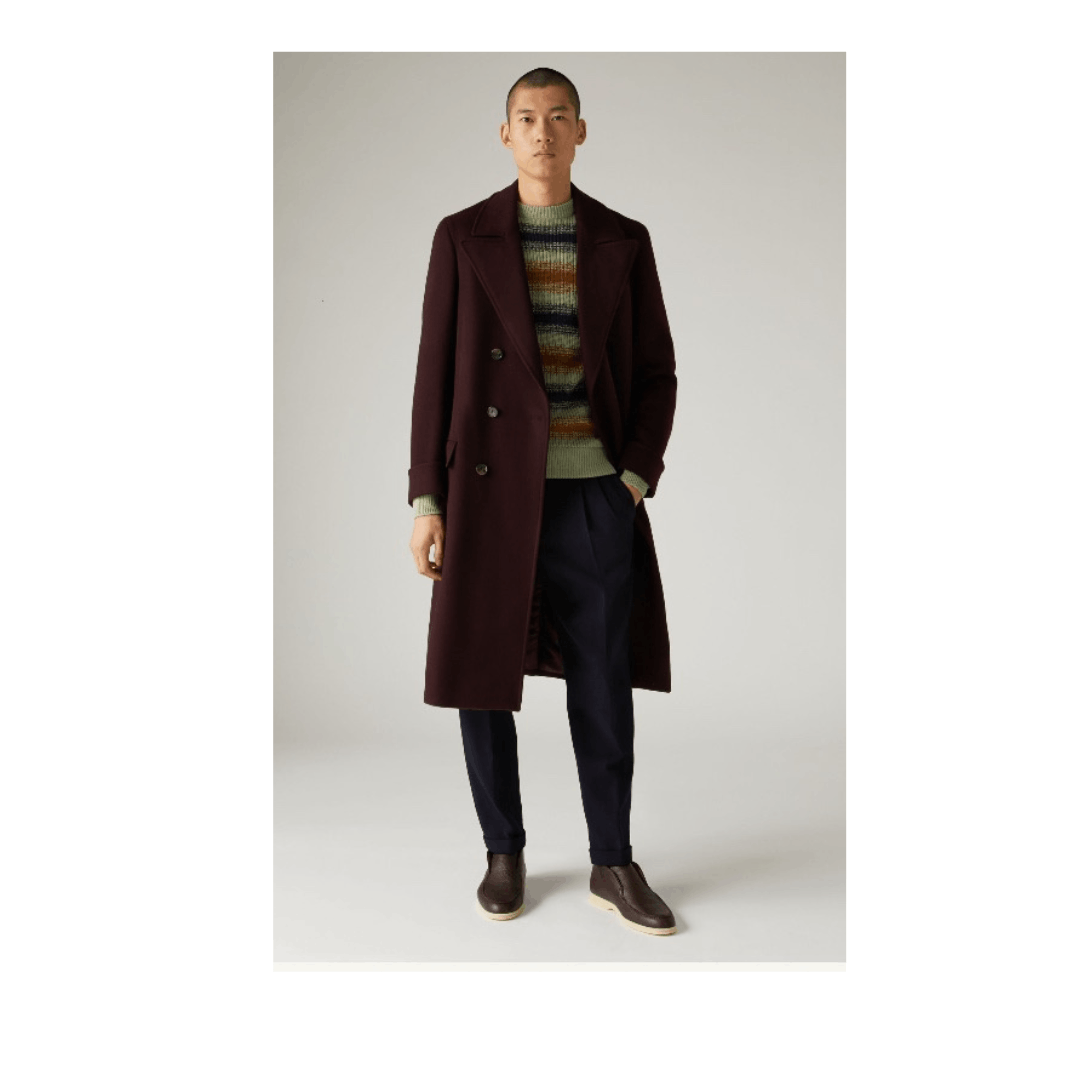 Loro Piana o1srvl11e1224 Sergio Coat in Burgundy Size US M / EU 48-50 / 2 - 2 Thumbnail