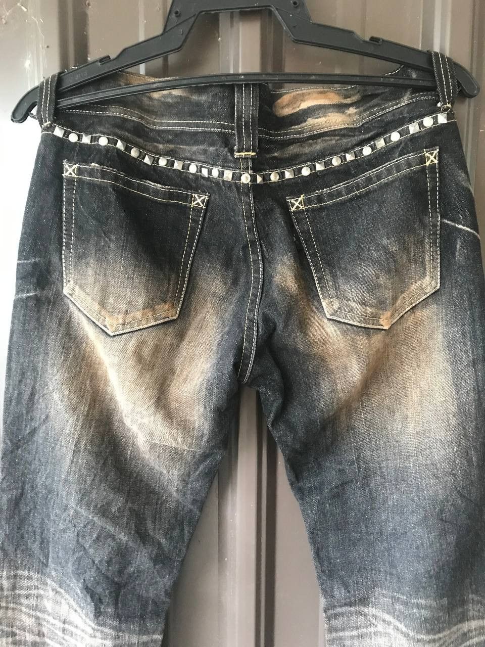If Six Was Nine Vanquish Low Rise Mud Wash Super Flared Denim Size US 29 - 5 Thumbnail