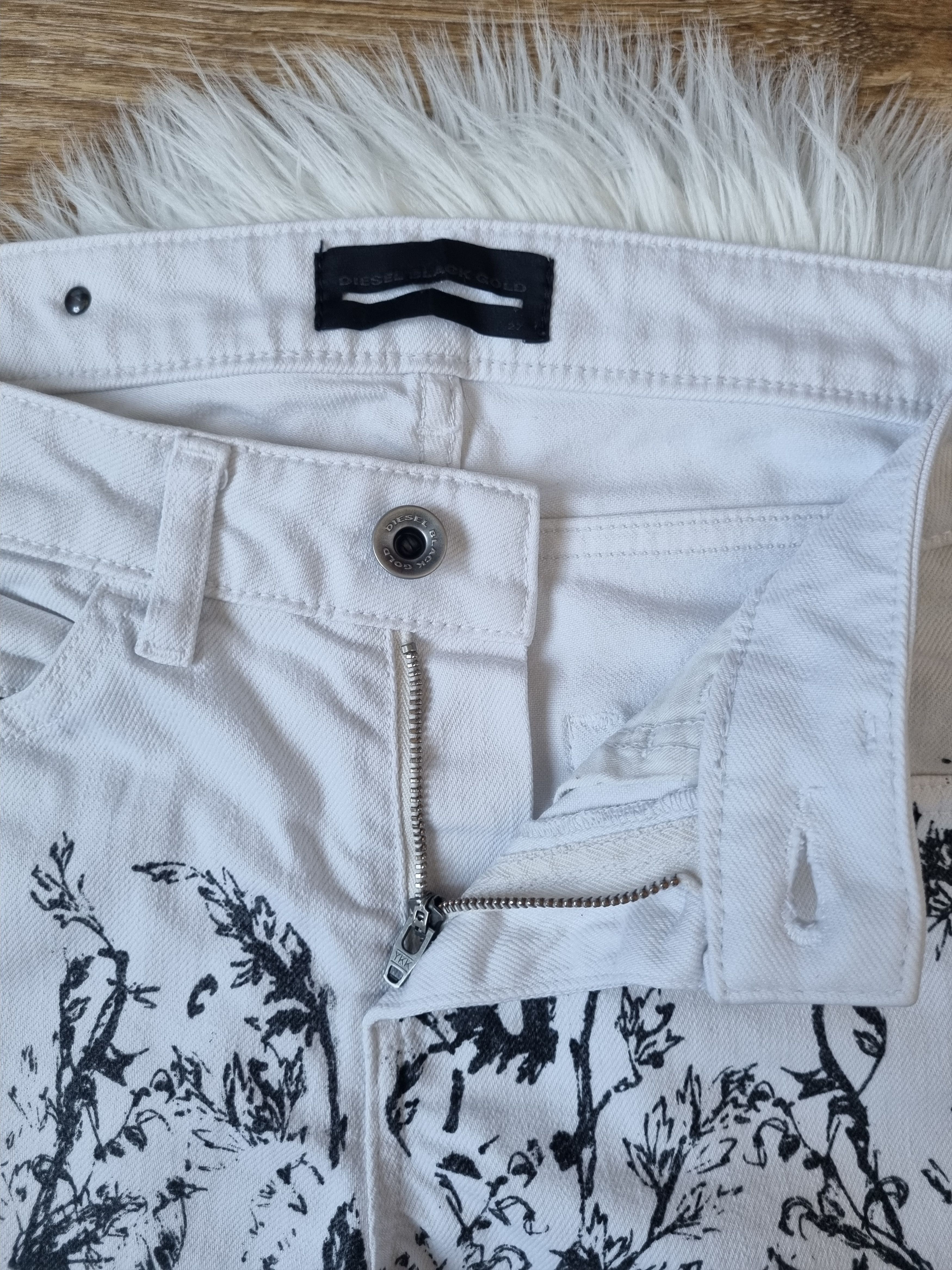 Diesel Black Gold Vintage Diesel Black Gold Butterfly Printed Womens Denim Size 27" / US 4 / IT 40 - 7 Thumbnail