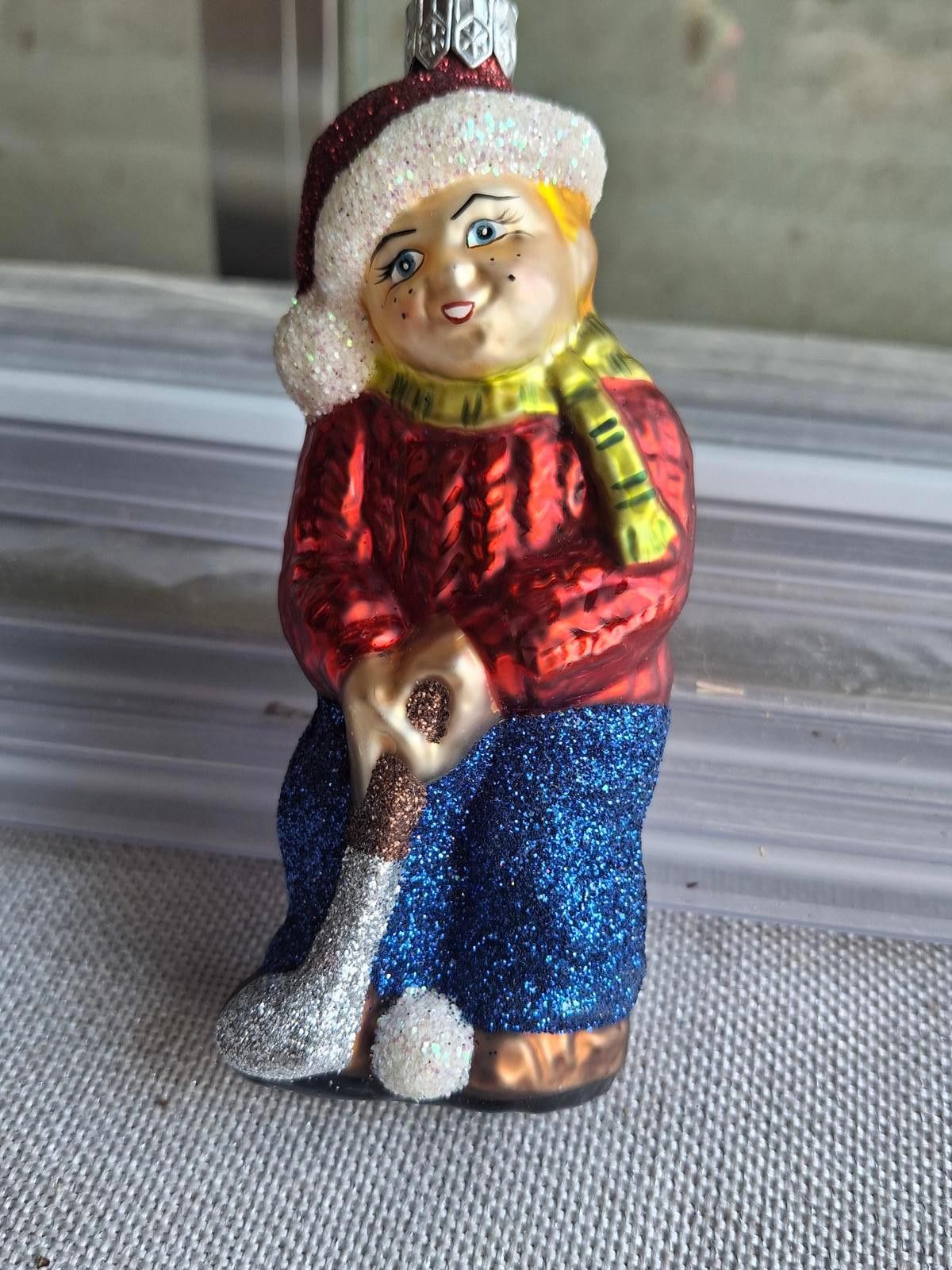 Other Vintage Slavic Glass Blown Golfer Ornament Size ONE SIZE - 1 Preview