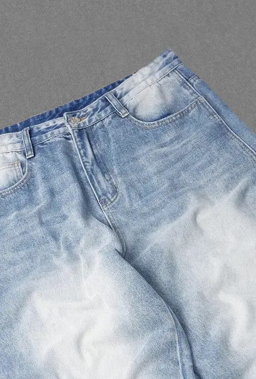 Jean Unisex Vintage Washed Blue Denim Size US 29 - 3 Thumbnail