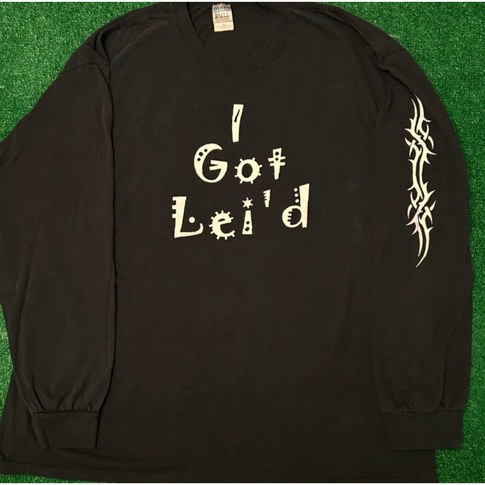 Vintage VINTAGE I Got Lei’d At Saloon Biker Tribal Flames Long Sleeve Shirt XXL (Black) Size US XXL / EU 58 / 5 - 4 Thumbnail