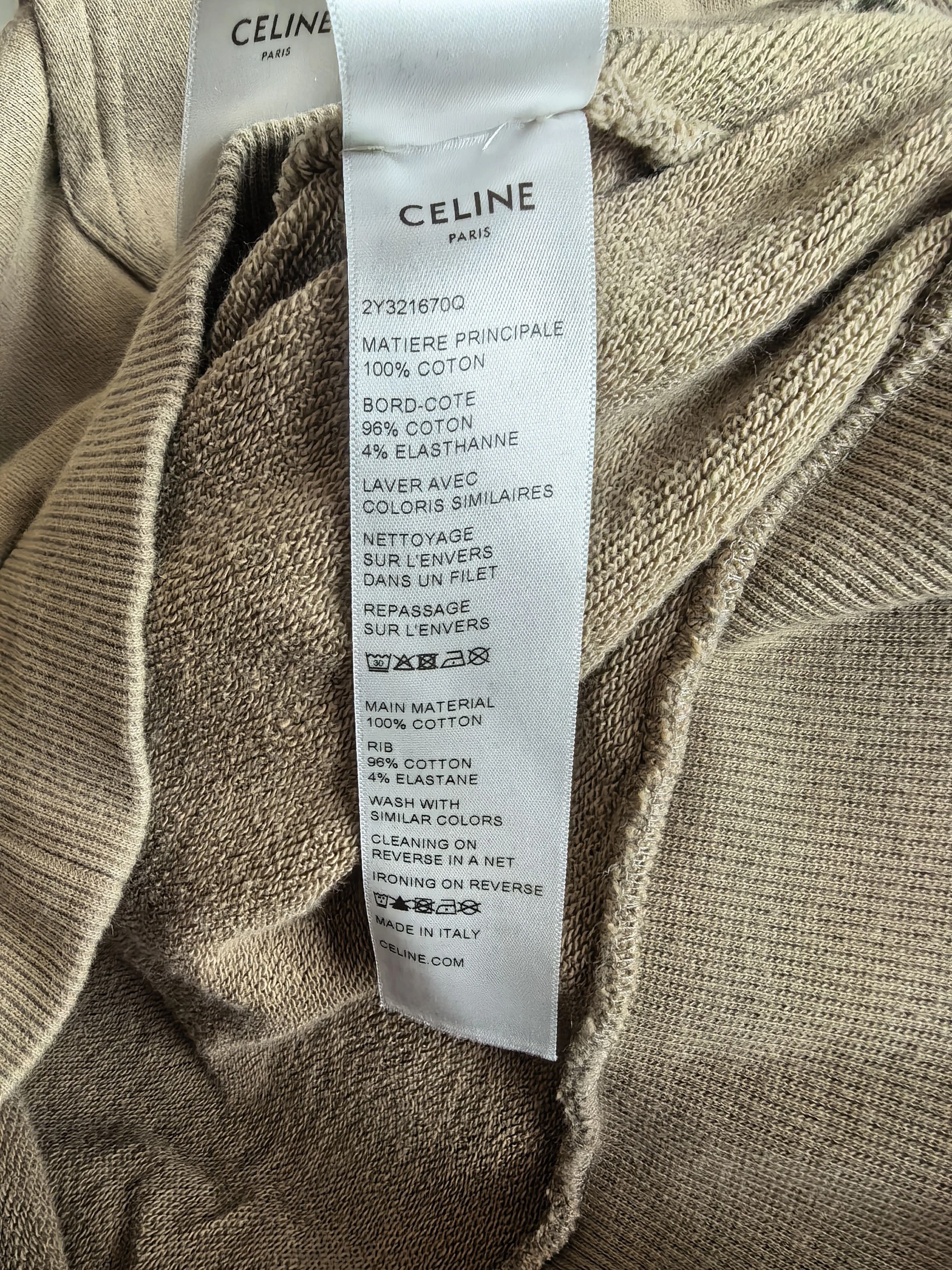 Celine Celine solid logo print sweatshirt XL Size US XL / EU 56 / 4 - 9 Thumbnail