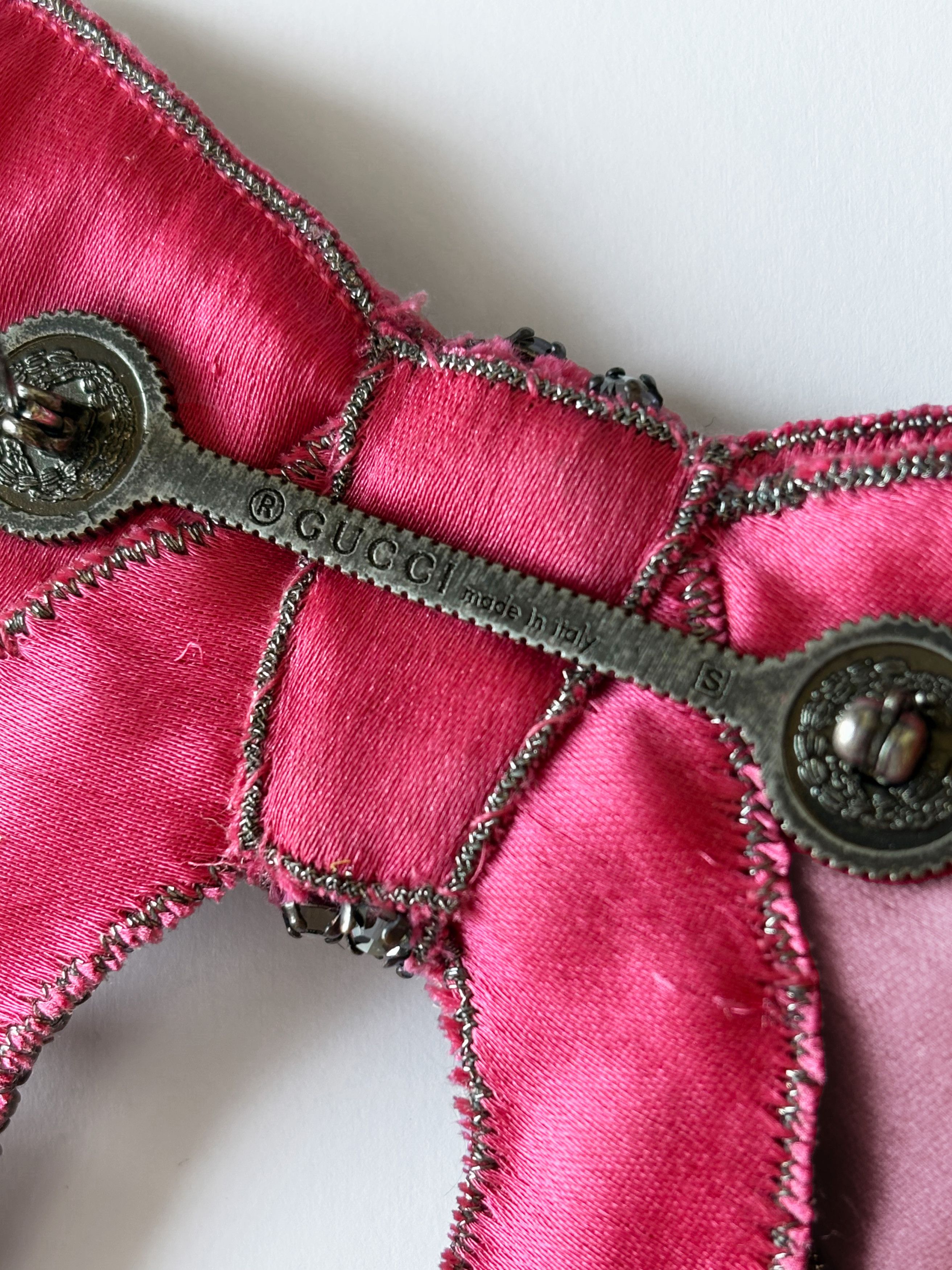 Gucci Gucci pink velvet brooch Size ONE SIZE - 4 Thumbnail
