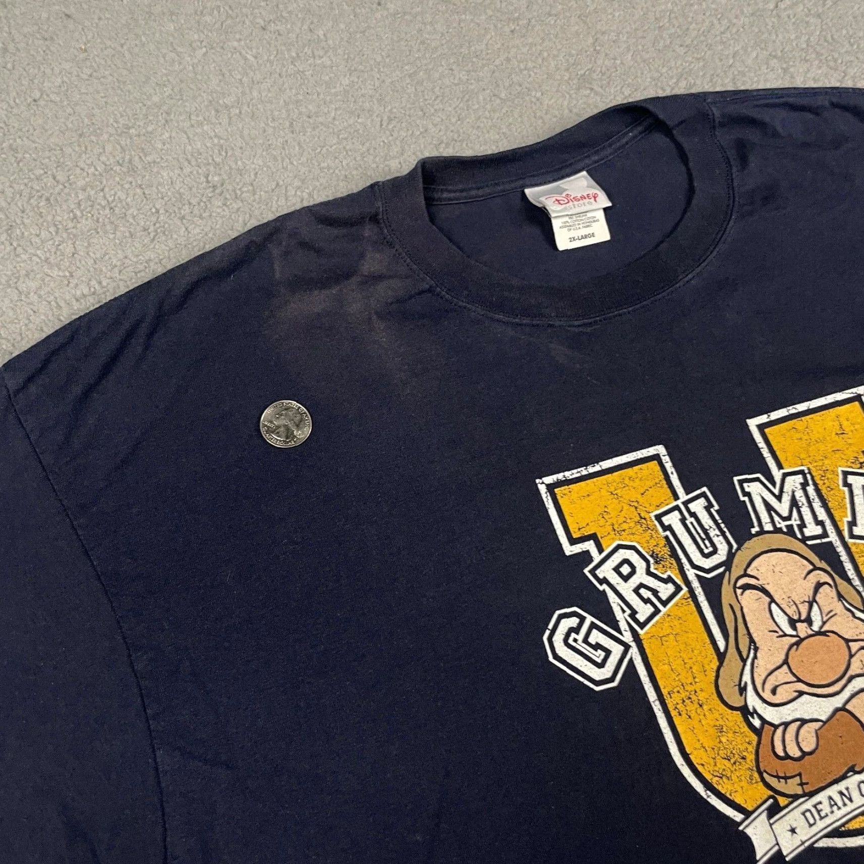 Disney VINTAGE Grumpy Disney Tshirt Mens XL Blue T-Shirt Disney Snow White Dwarfs Mickey Dwarfs Adults Crew Neck Short Sleeve Logo Cotton Blend Men's Shirt Size US XL / EU 56 / 4 - 6 Thumbnail