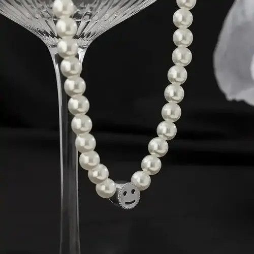 Other Pendant smile pearl necklace Size ONE SIZE - 2 Thumbnail