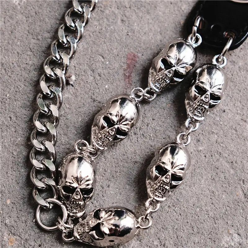Other Motorcyle KeyChain Jean Biker Wallet Belts Chain Skull Charm Size ONE SIZE - 6 Thumbnail