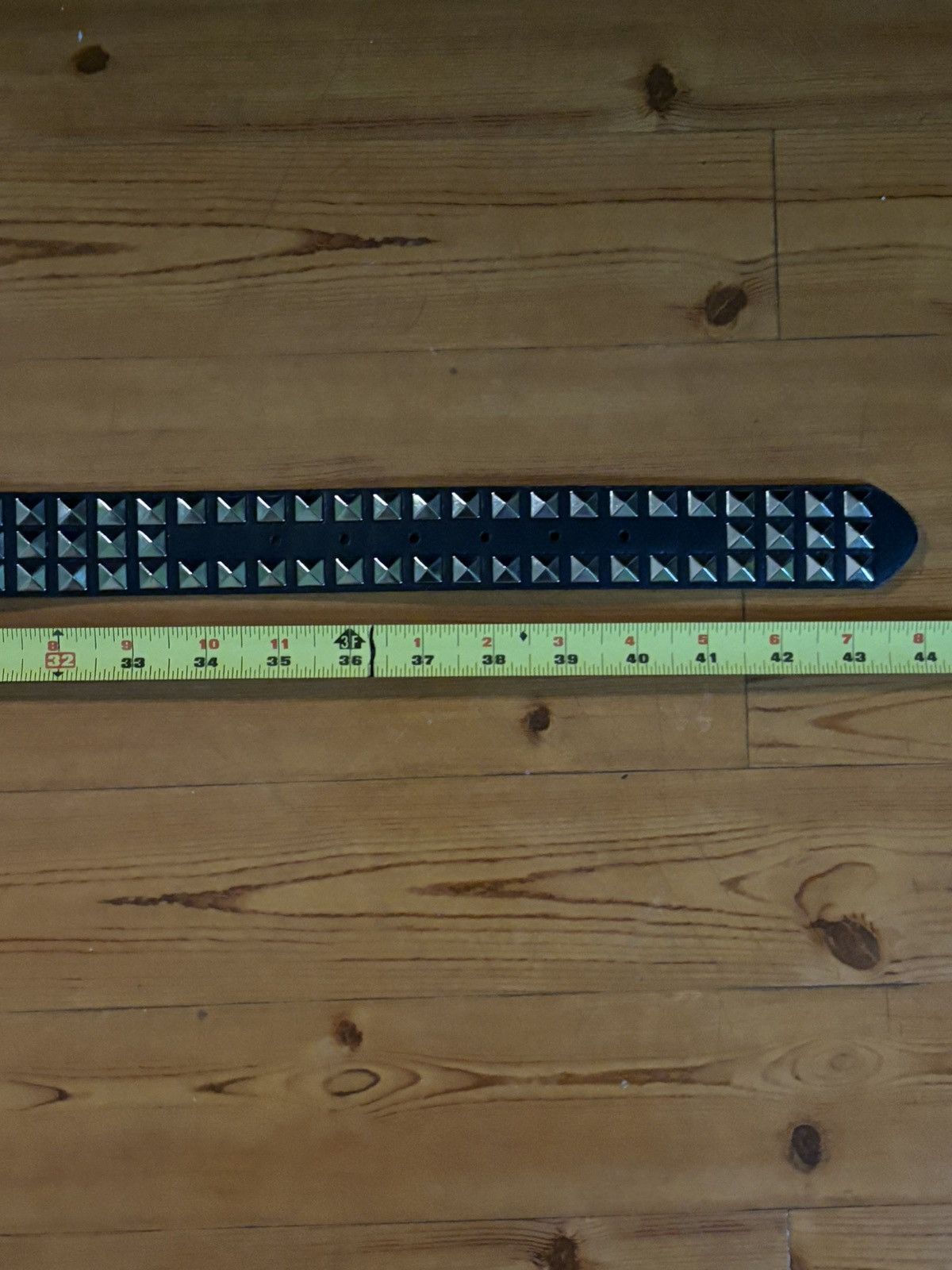 Japanese Brand Rhinestone Skull Studded Belt Size 36 - 5 Thumbnail