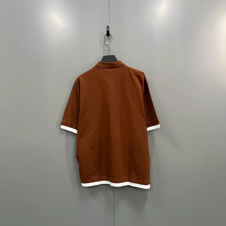Prada Prada Brown logo fake two-piece polo shirt 2502-Nextarrow Size US XXL / EU 58 / 5 - 2 Thumbnail