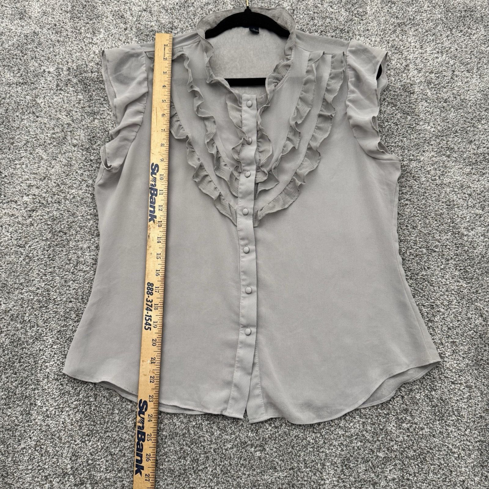 Banana Republic Banana Republic Blouse Womens PL Petite Ruffle Office Chic Size L / US 10 / IT 46 - 2 Thumbnail