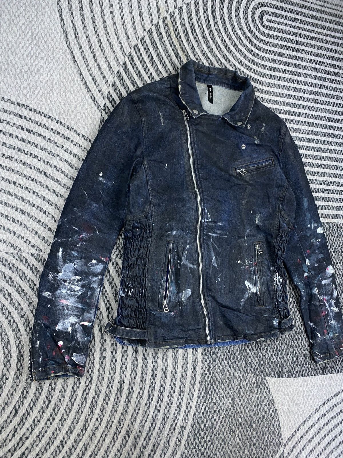 14th Addiction RARE❗️glamb Punk Style Paint Splatter Jacket Size US M / EU 48-50 / 2 - 4 Thumbnail