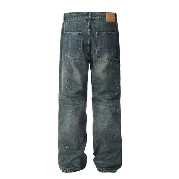 VIBE High street trend patchwork loose straight distressed jeans Size US 34 / EU 50 - 3 Thumbnail
