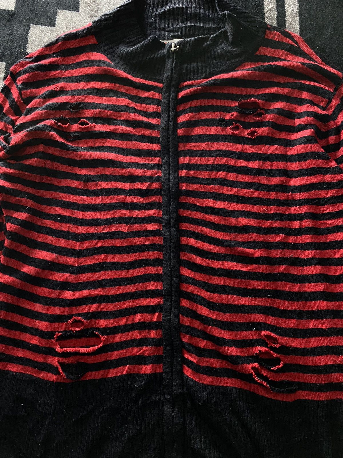 20471120 Vintage miyaqi striped distressed knit Size US S / EU 44-46 / 1 - 3 Thumbnail