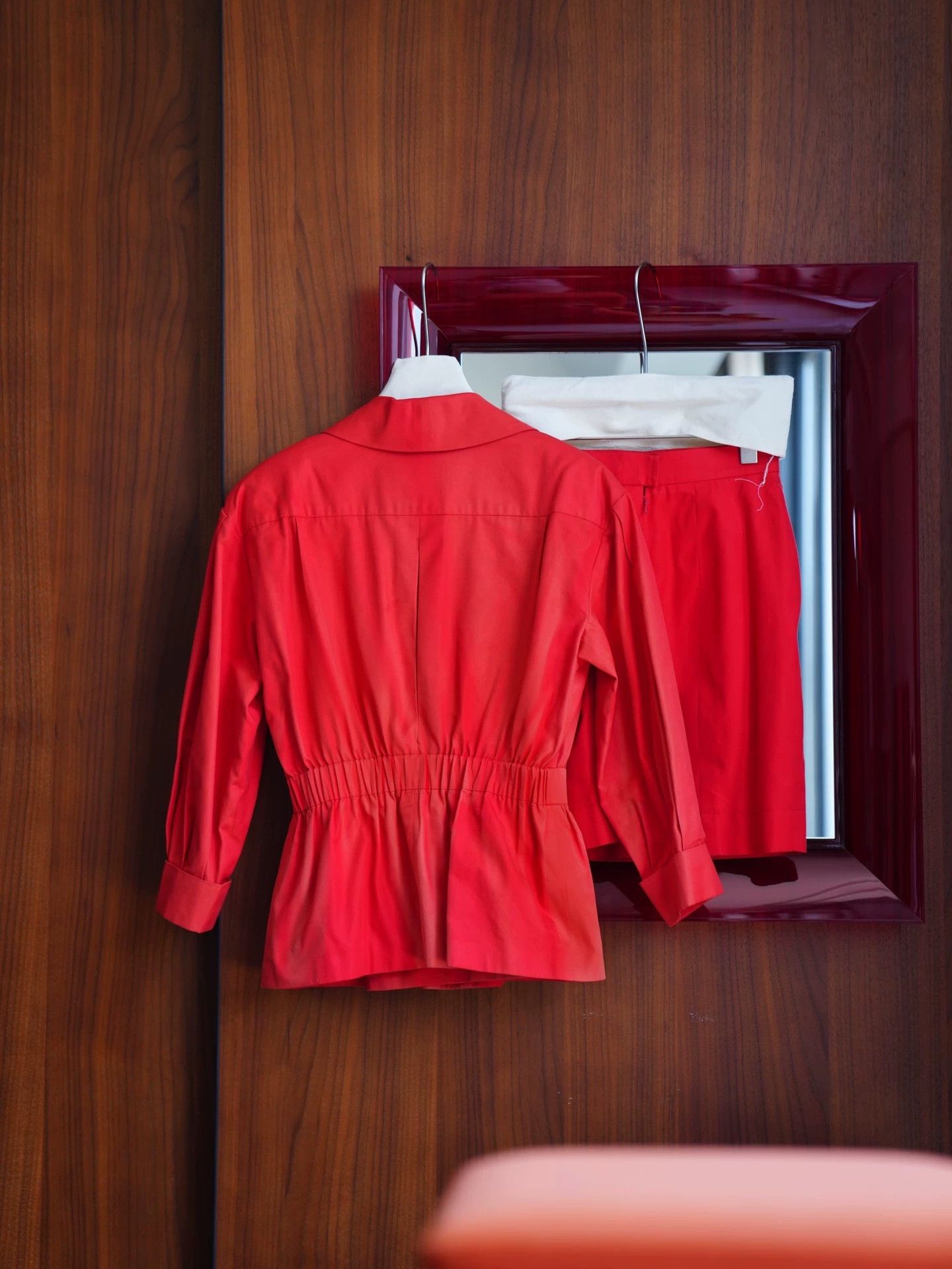 Chanel Chanel Vintage Red Cotton Suit Skirt Set Women S/M Size S / US 4 / IT 40 - 3 Thumbnail