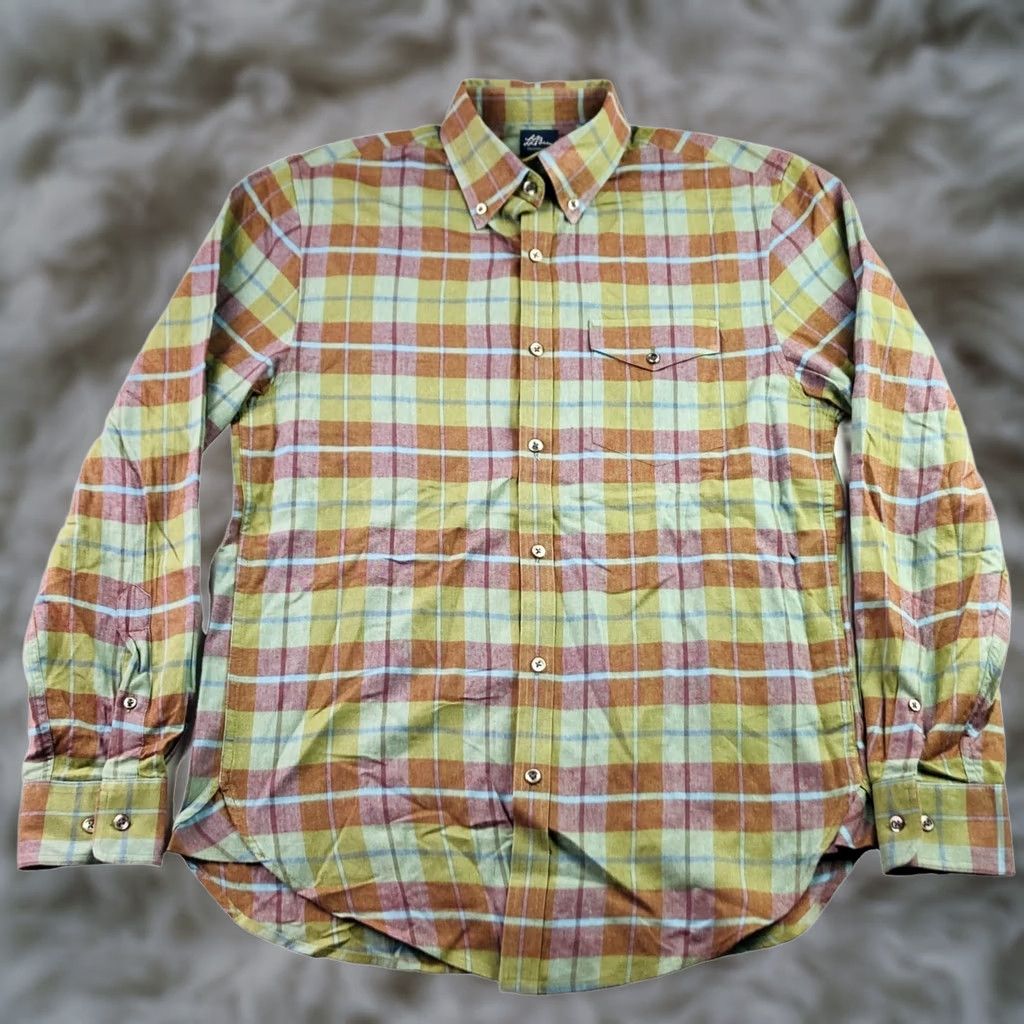 Vintage LL Bean Men’s 100% Cotton Button-Up Shirt Green/Brown Plaid Small Long Sleeve Collared Button-Down Vintage No Size US S / EU 44-46 / 1 - 1 Thumbnail