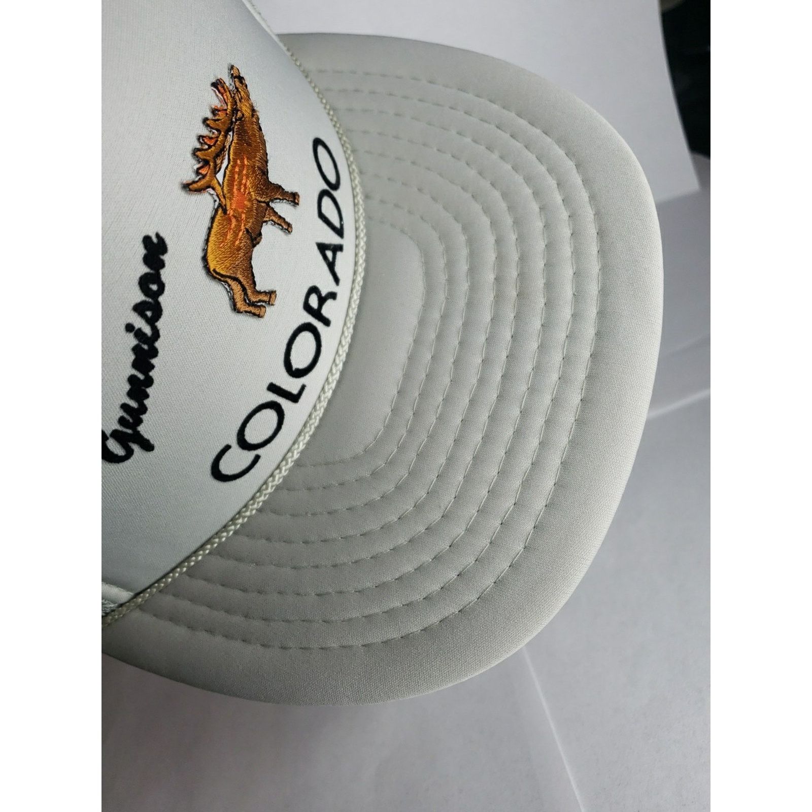 Other COLORADO Vtg 80s 90s Gray Mesh Elk Trucker Hat Cap Gunnison Size ONE SIZE - 5 Thumbnail