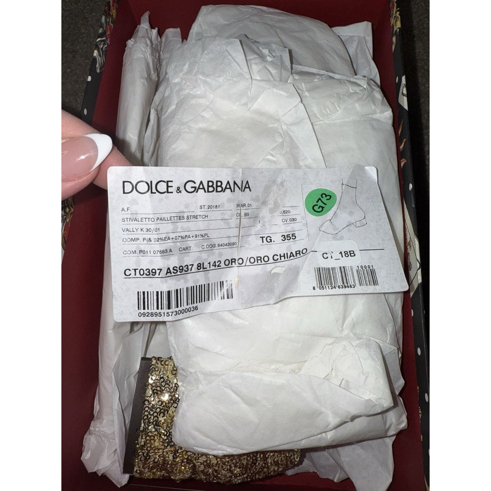 Dolce & Gabbana $1,275 DOLCE & GABBANA Sequin Sock Boots 35.5 eu Brand Nib Size US 5.5 / IT 35.5 - 4 Thumbnail