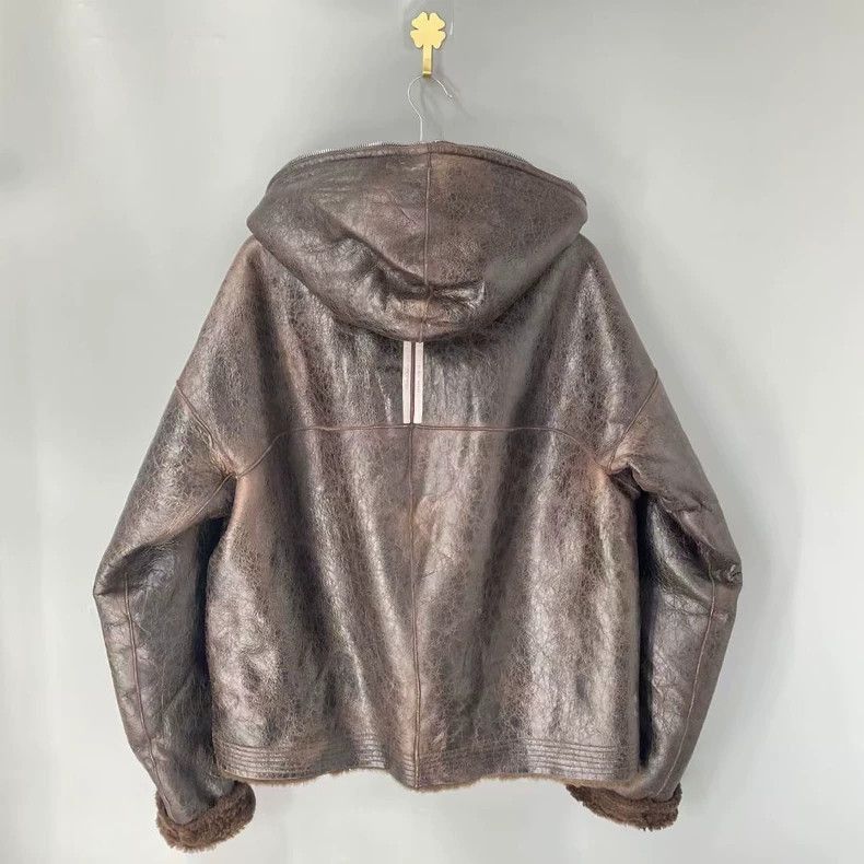 Rick Owens Rick Owens Fur-and-fur integrated double-sided leather coat Size US L / EU 52-54 / 3 - 3 Thumbnail