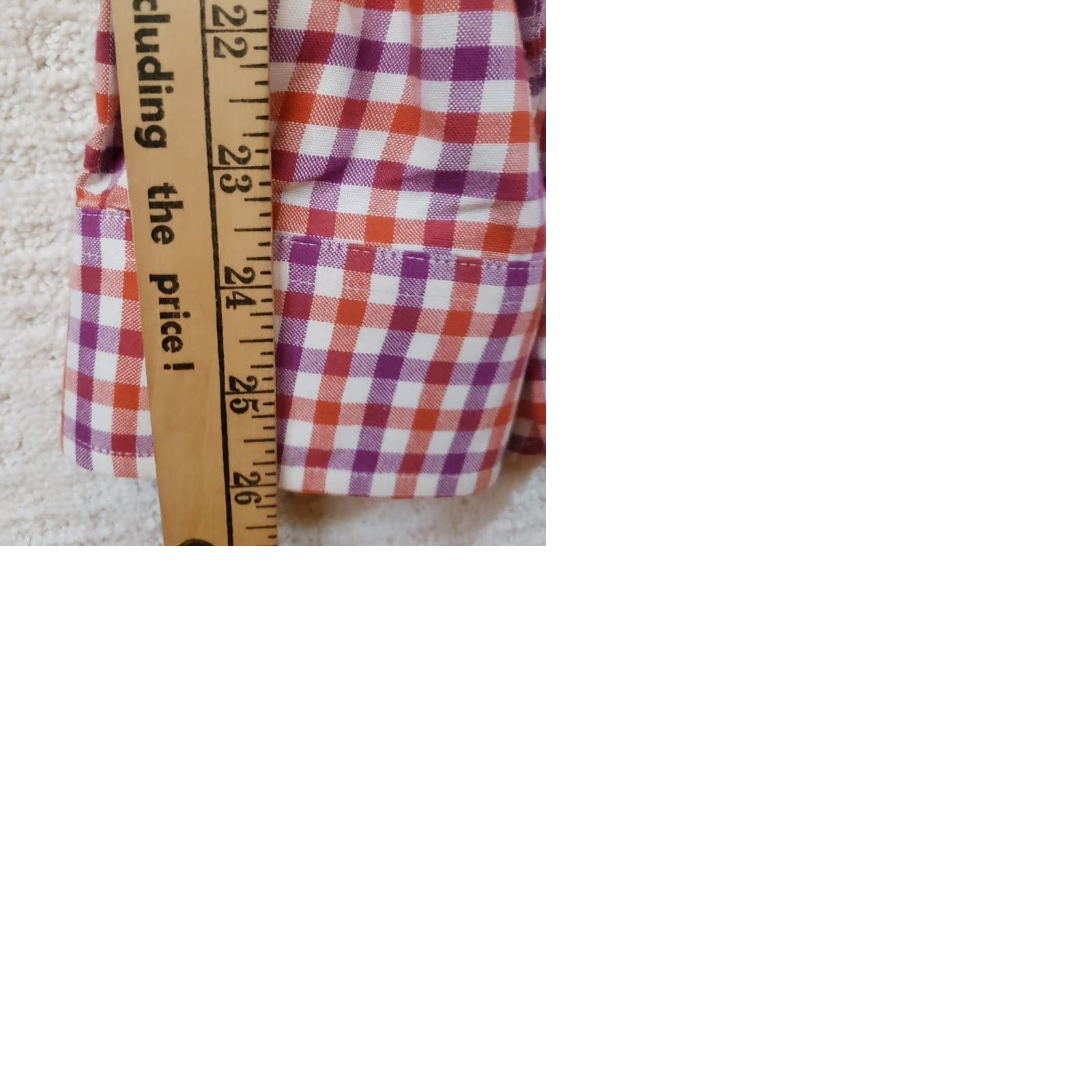 Vintage SADDLEBRED Mens XL Orange Purple Check LS Button Down Shirt Clemson Tigers Size US XL / EU 56 / 4 - 10 Thumbnail