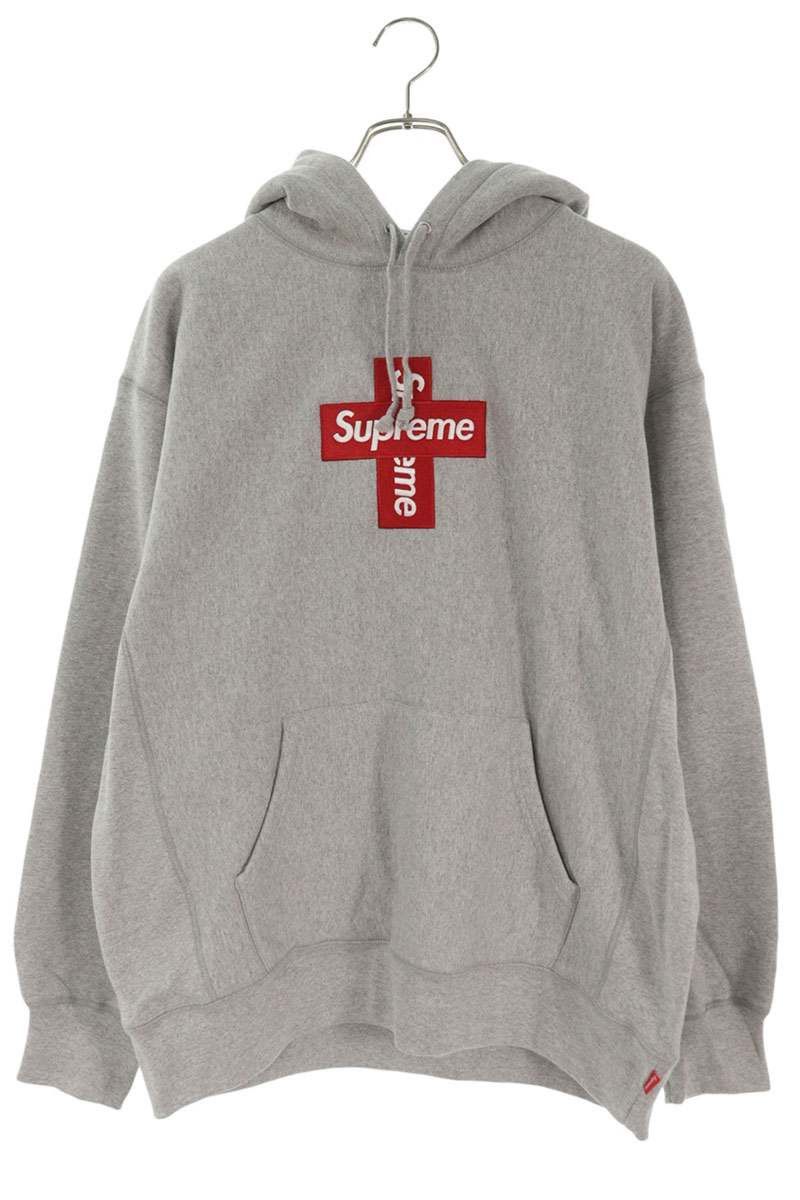 Supreme Supreme Cross Box Logo Hoodie (ash grey) | Grailed