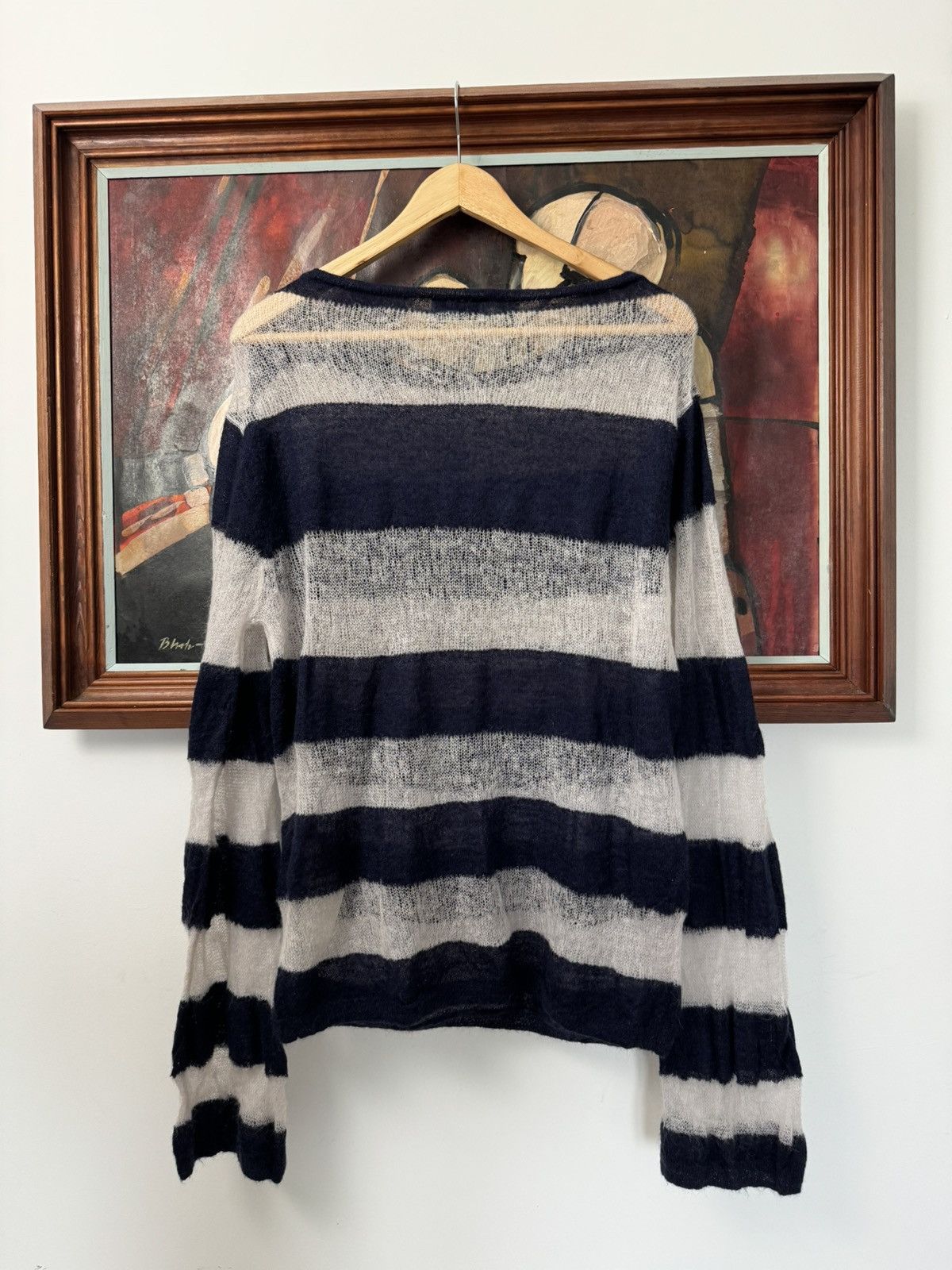 Acne Studios Acne Studios Mohair Sweater Knit Stripes Oversize Designer Size M / US 6-8 / IT 42-44 - 2 Thumbnail