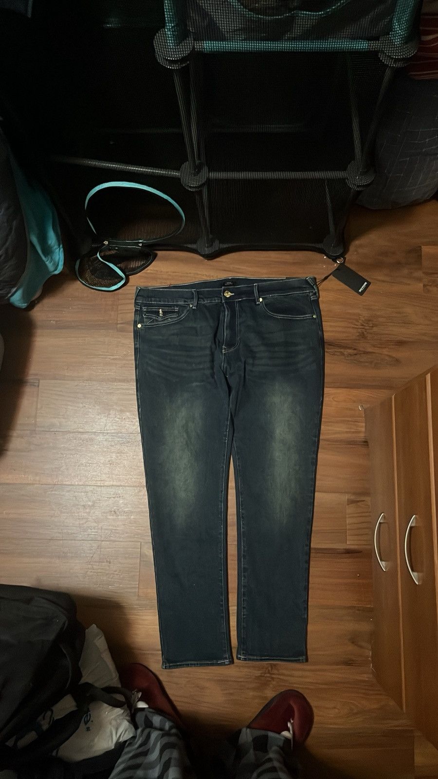 True Religion Dark Blue True Religion Relaxed Straight Jeans Size US 40 / EU 56 - 1 Thumbnail