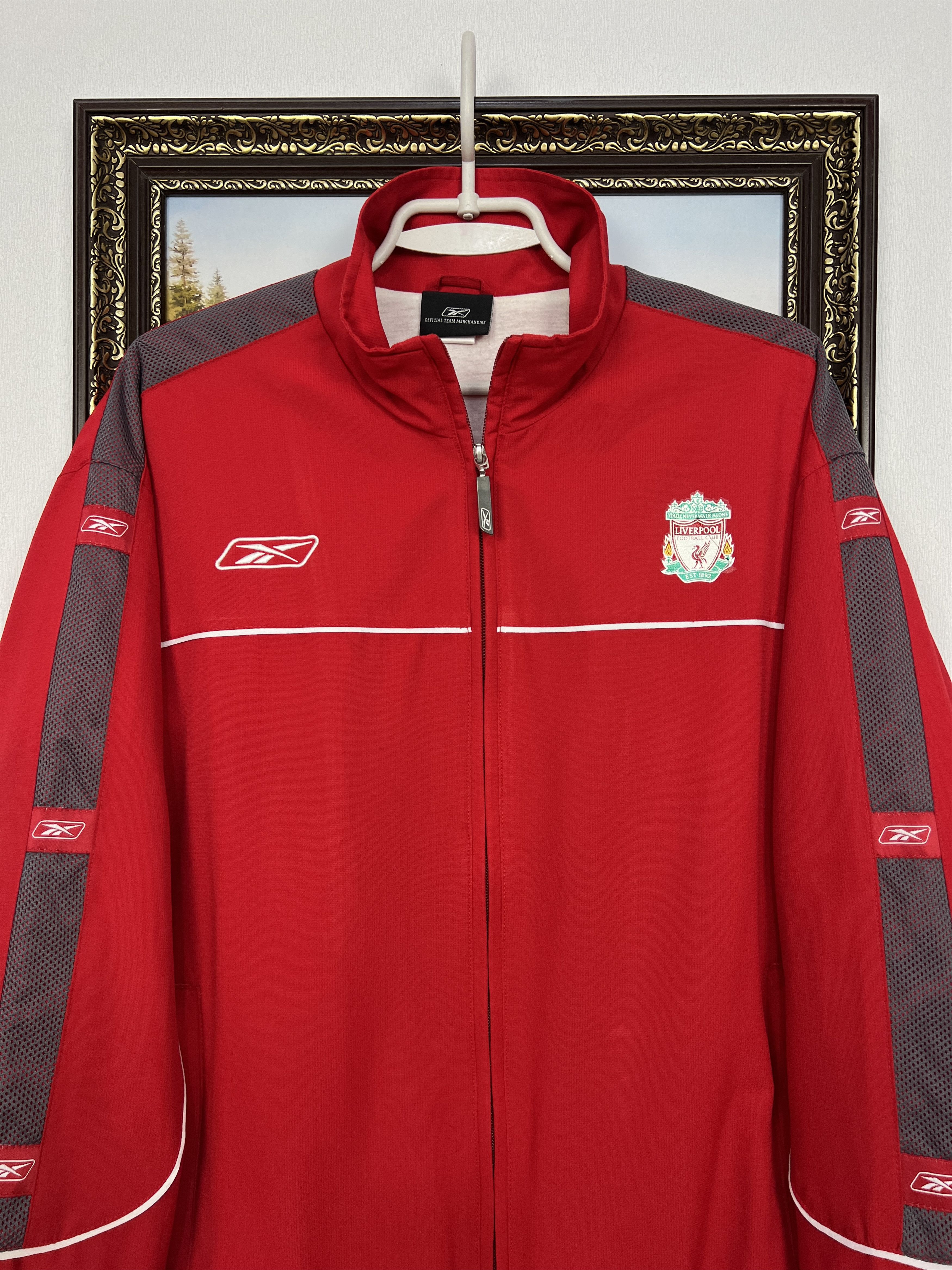 Reebok Vintage Reebok Liverpool Football Train Jacket Soccer Track Size US M / EU 48-50 / 2 - 2 Thumbnail