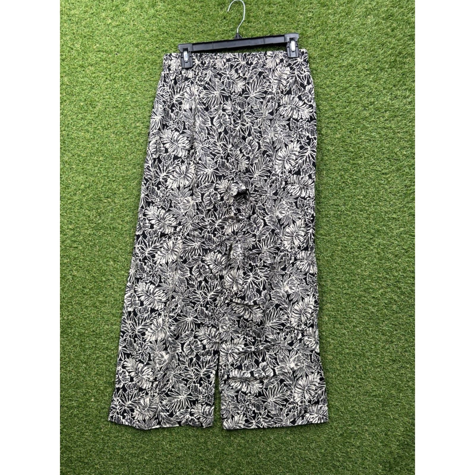 Panama Jack Panama Jack Linen Pants Womens Medium Flowy Beach Tropical Floral Print Stretch Size 32" / US 10 / IT 46 - 2 Thumbnail
