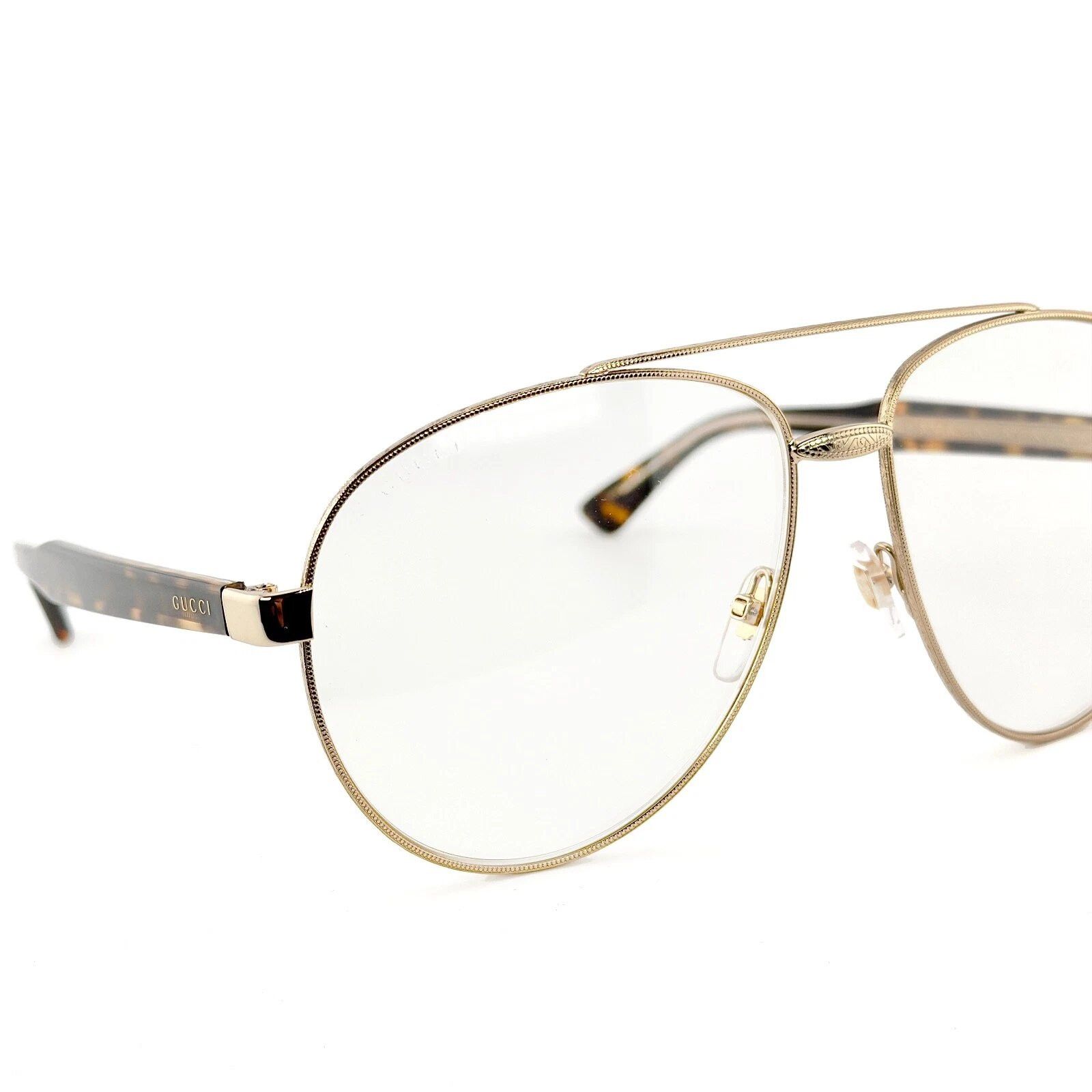 Gucci GUCCI GG0054S 0054 Tortoise Aviator Unisex Sunglasses 004 Size ONE SIZE - 8 Thumbnail