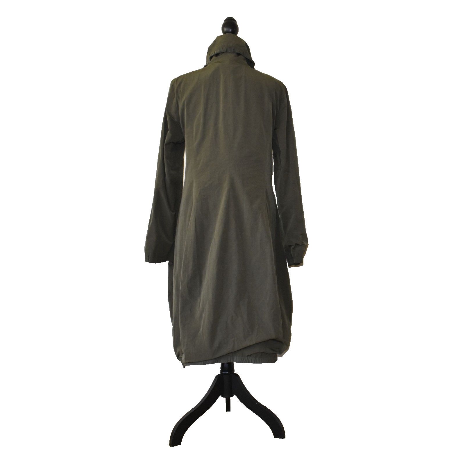 Eileen Fisher EILEEN FISHER Green Nylon Tulip-Like Jacket Coat Size M $289 Size M / US 6-8 / IT 42-44 - 3 Thumbnail