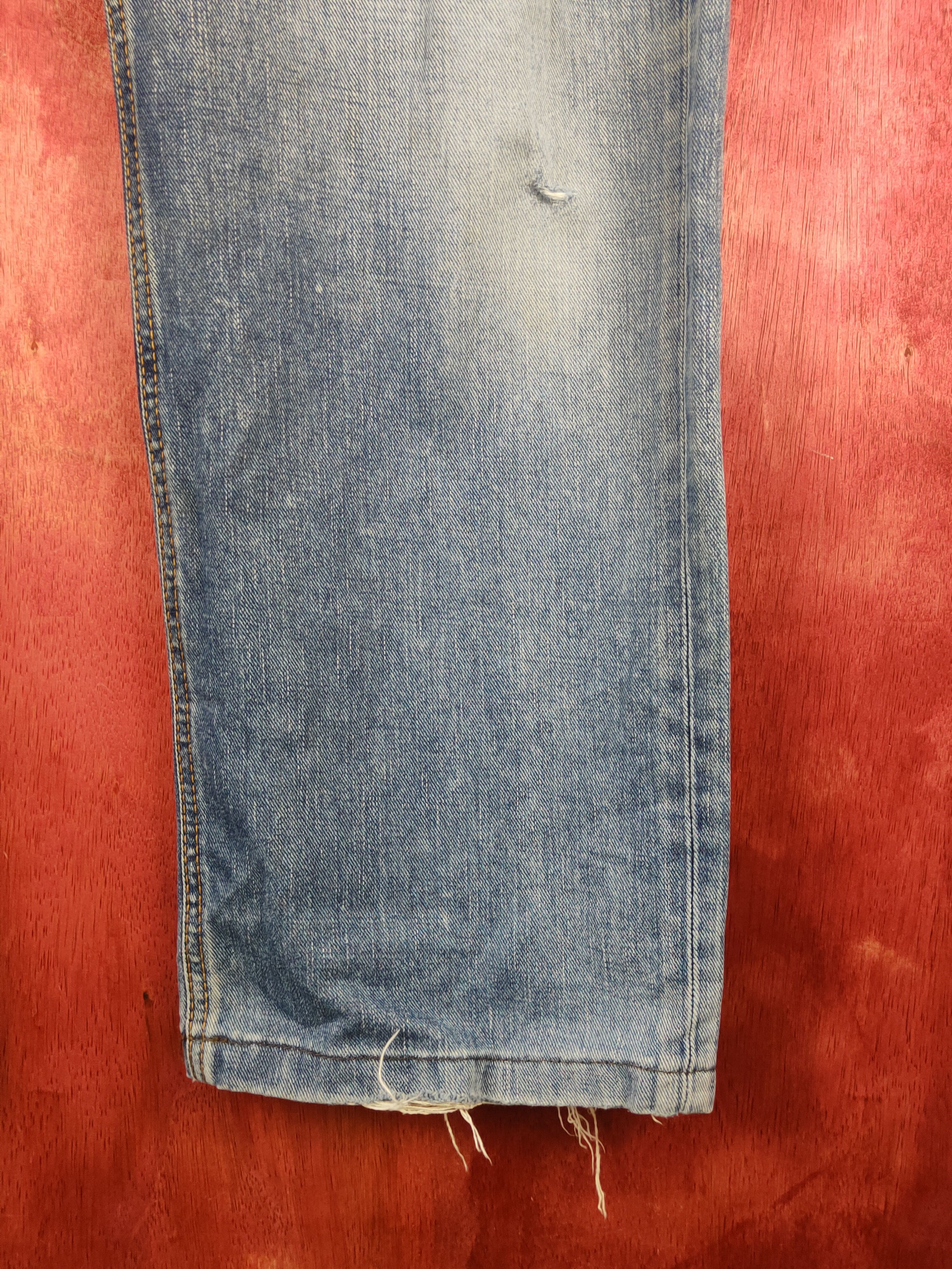 Edwin Edwin Blue Faded Distressed Ripped Jeans #S1662 Size US 36 / EU 52 - 7 Thumbnail