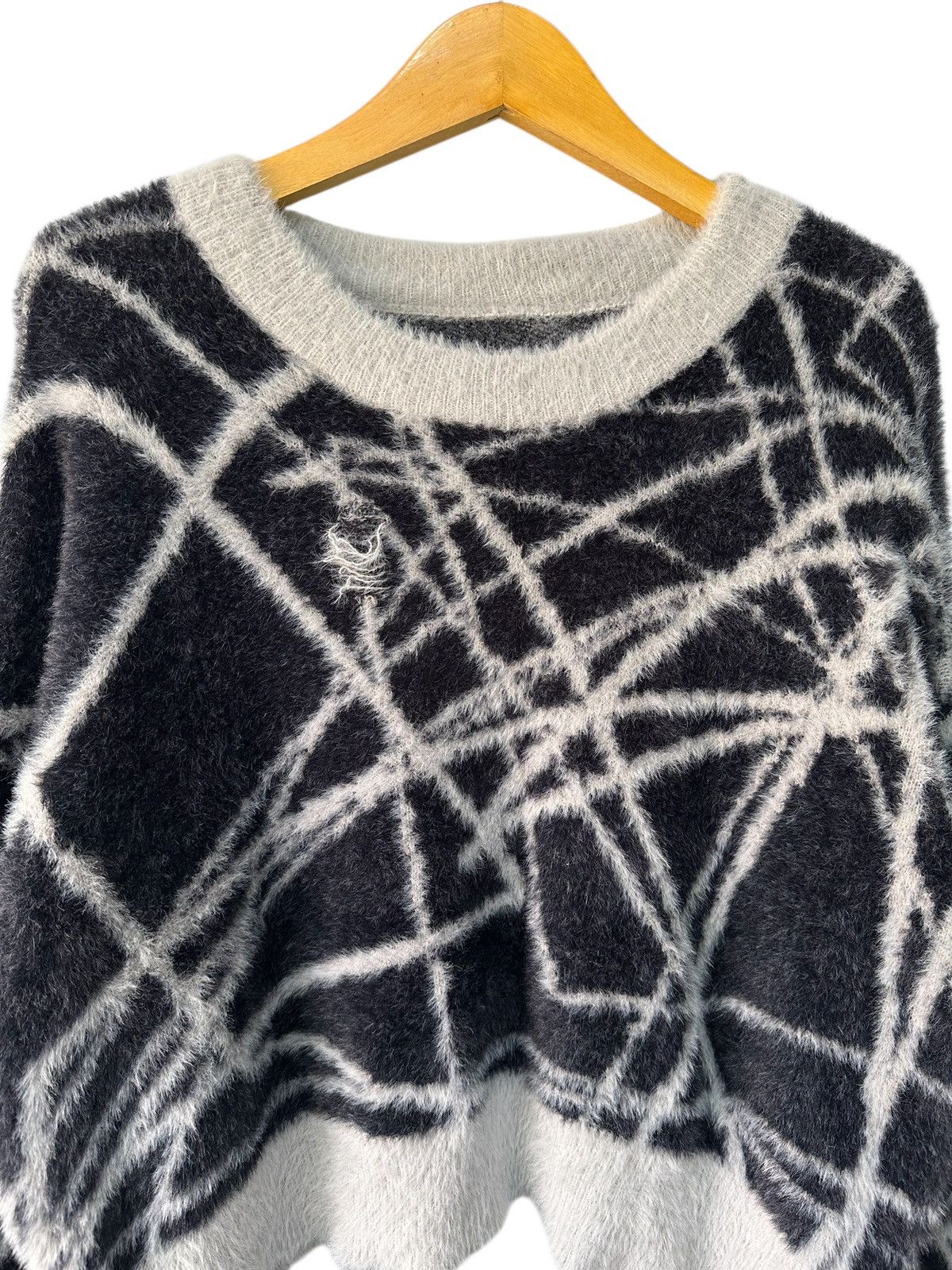 Beauty Beast DISTRESSED CROPPED LGB STYLE MOHAIR Abstract Knit Grunge Size US L / EU 52-54 / 3 - 2 Thumbnail