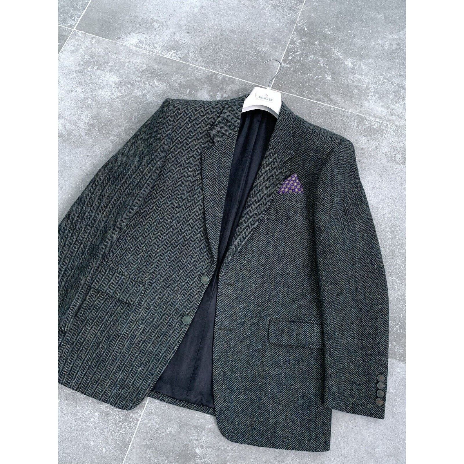 Burberry × Harris Tweed Men's BURBERRYS' HARRIS TWEED Sport Blazer Jacket Coat EU 52 Size 52R - 11 Thumbnail