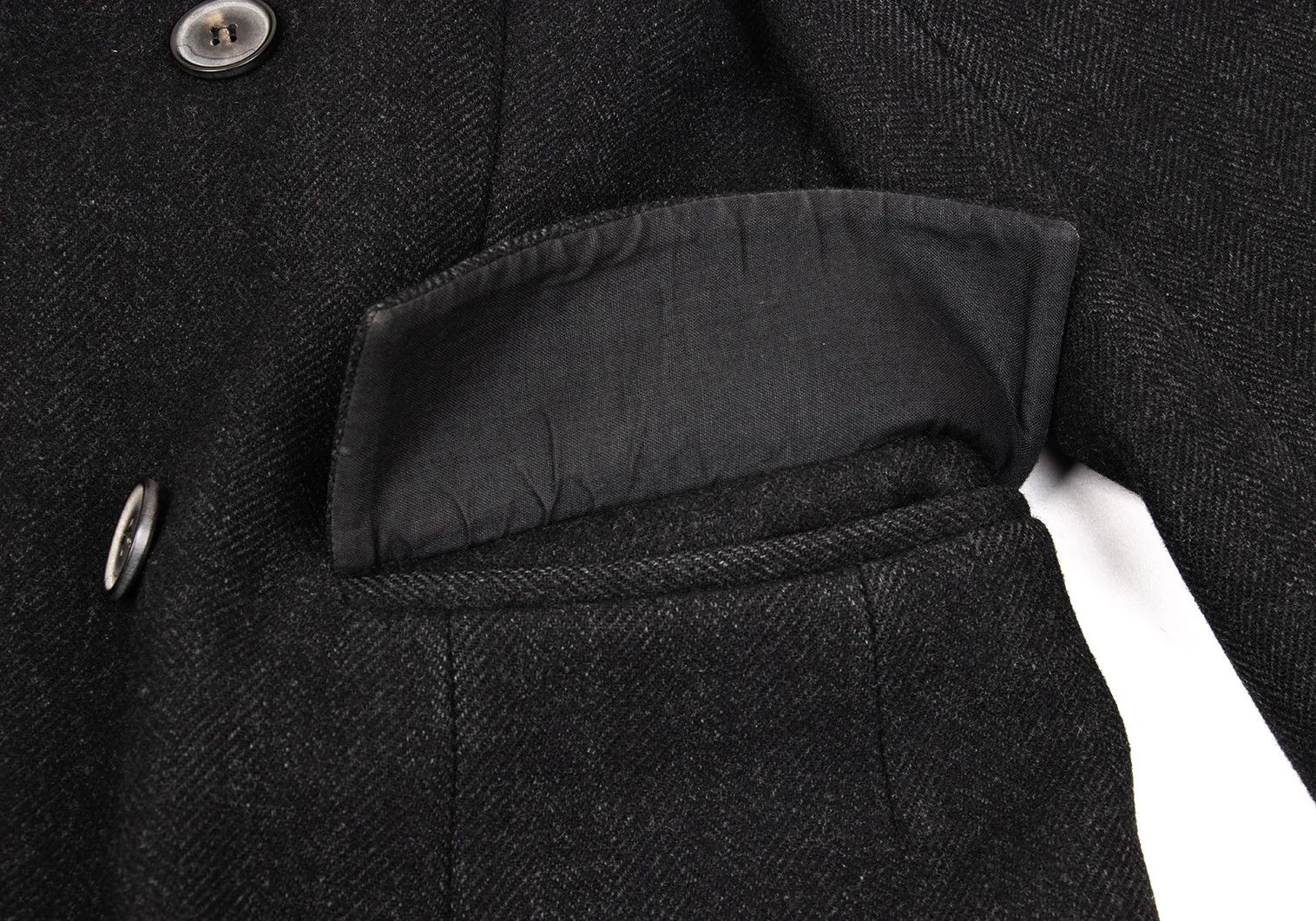 A.P.C. Herringbone Melton Coat in Charcoal M Size US XXS / EU 40 - 10 Thumbnail