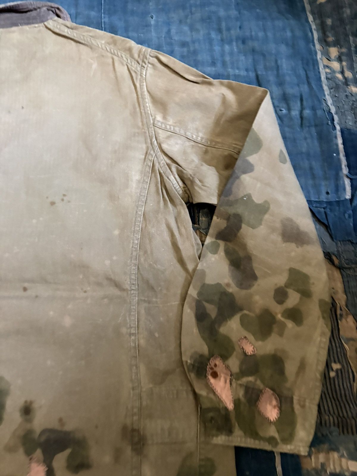 Kapital Kapital oiled cotton coverall camouflage patchwork Size US L / EU 52-54 / 3 - 13 Thumbnail