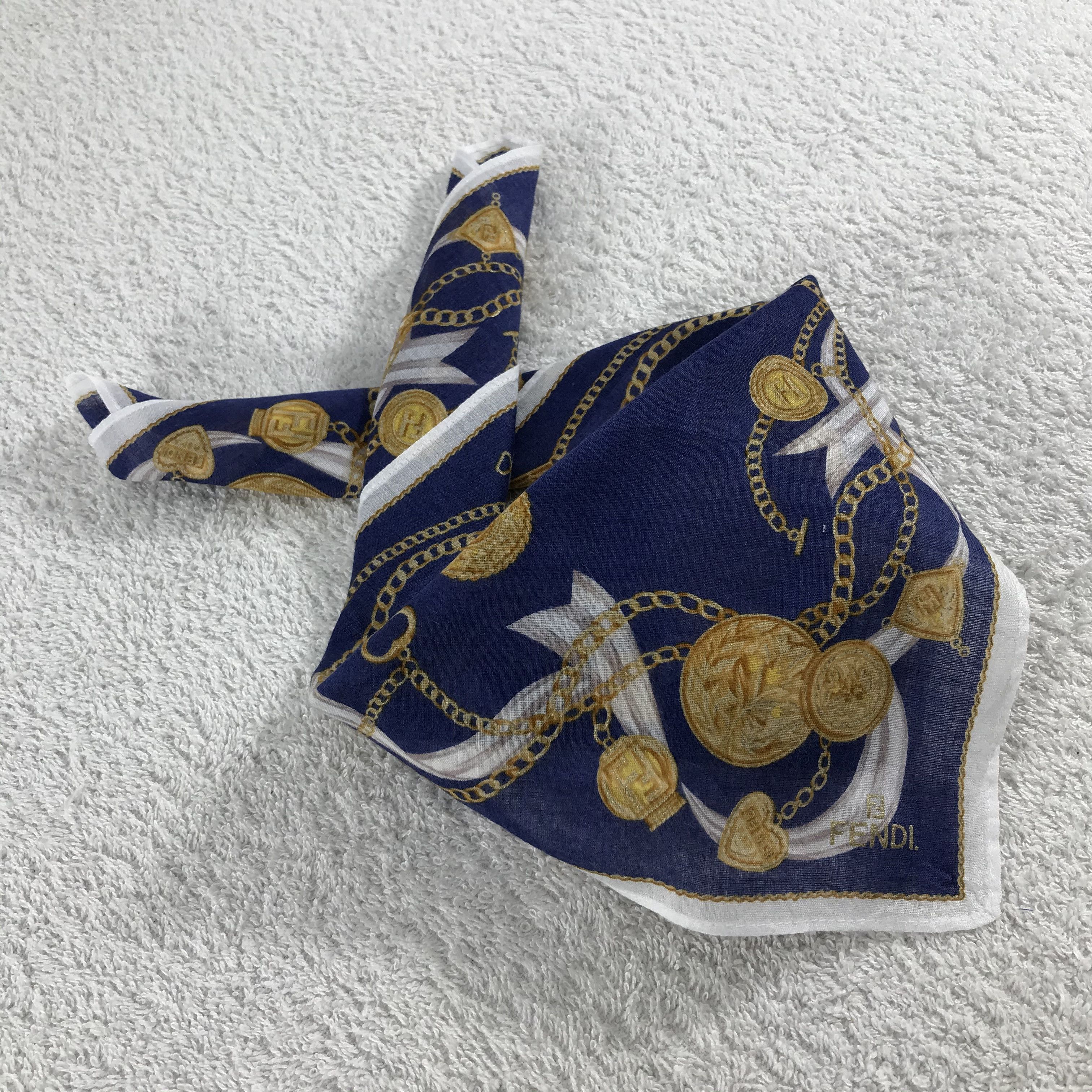 Vintage Fendi Bandana / Handkerchief / Neckerchief - S169 Size ONE SIZE - 4 Thumbnail