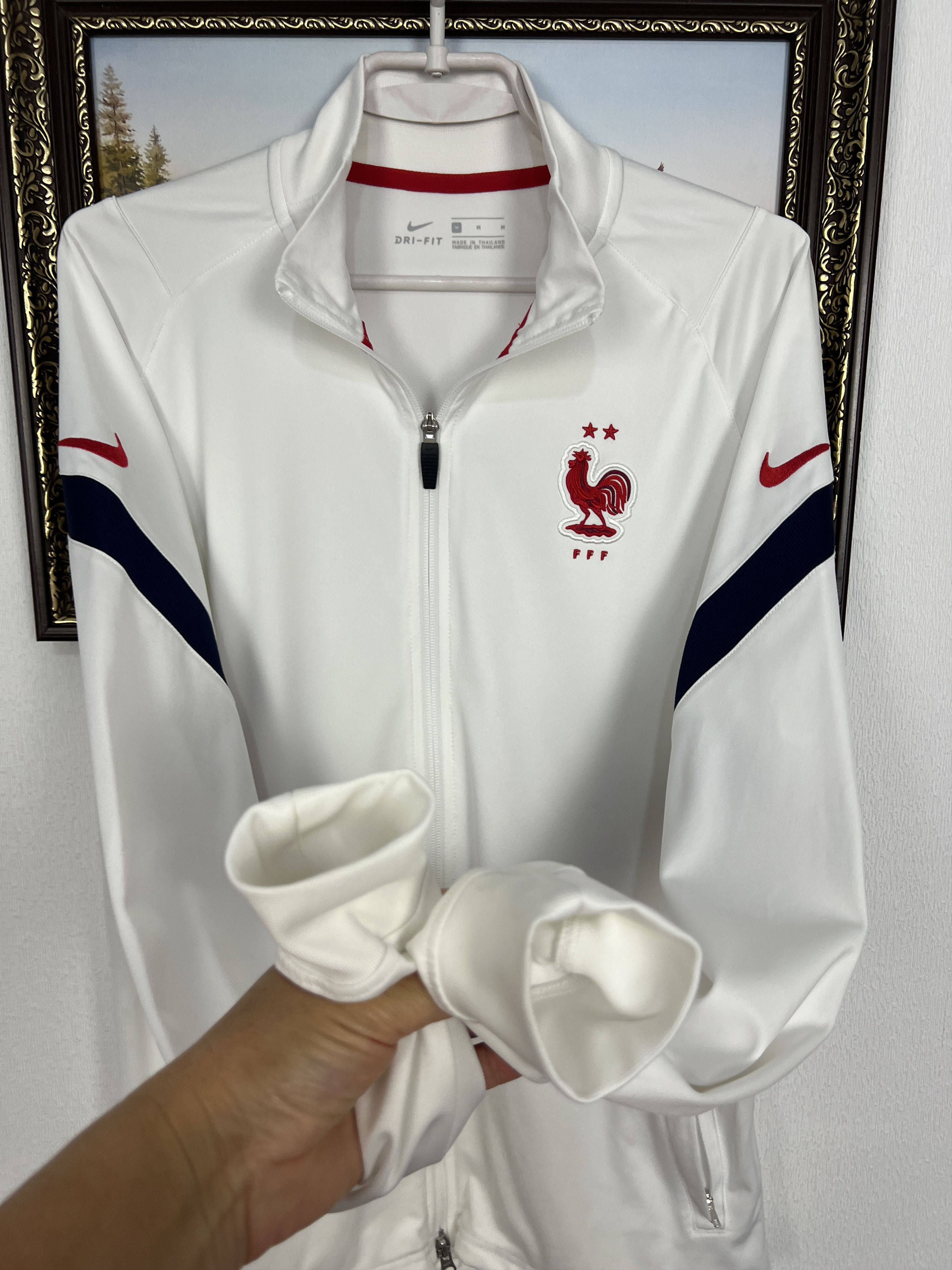 Nike France 2020 Pre Match Train Football Jacket Soccer White Size US M / EU 48-50 / 2 - 5 Thumbnail