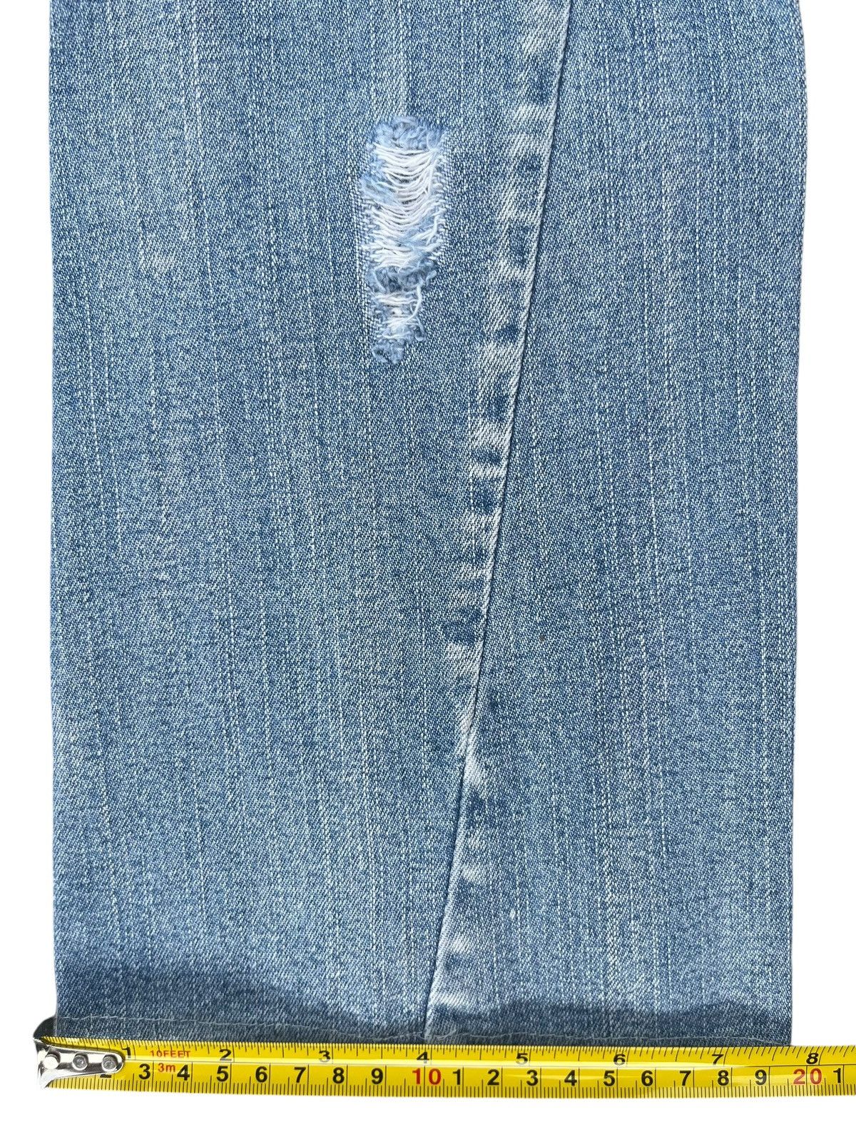 Japanese Brand × Tornado Mart Vintage Japanese Brand Blue Washed Distressed Flare Jeans Size 28" / US 6 / IT 42 - 16 Thumbnail