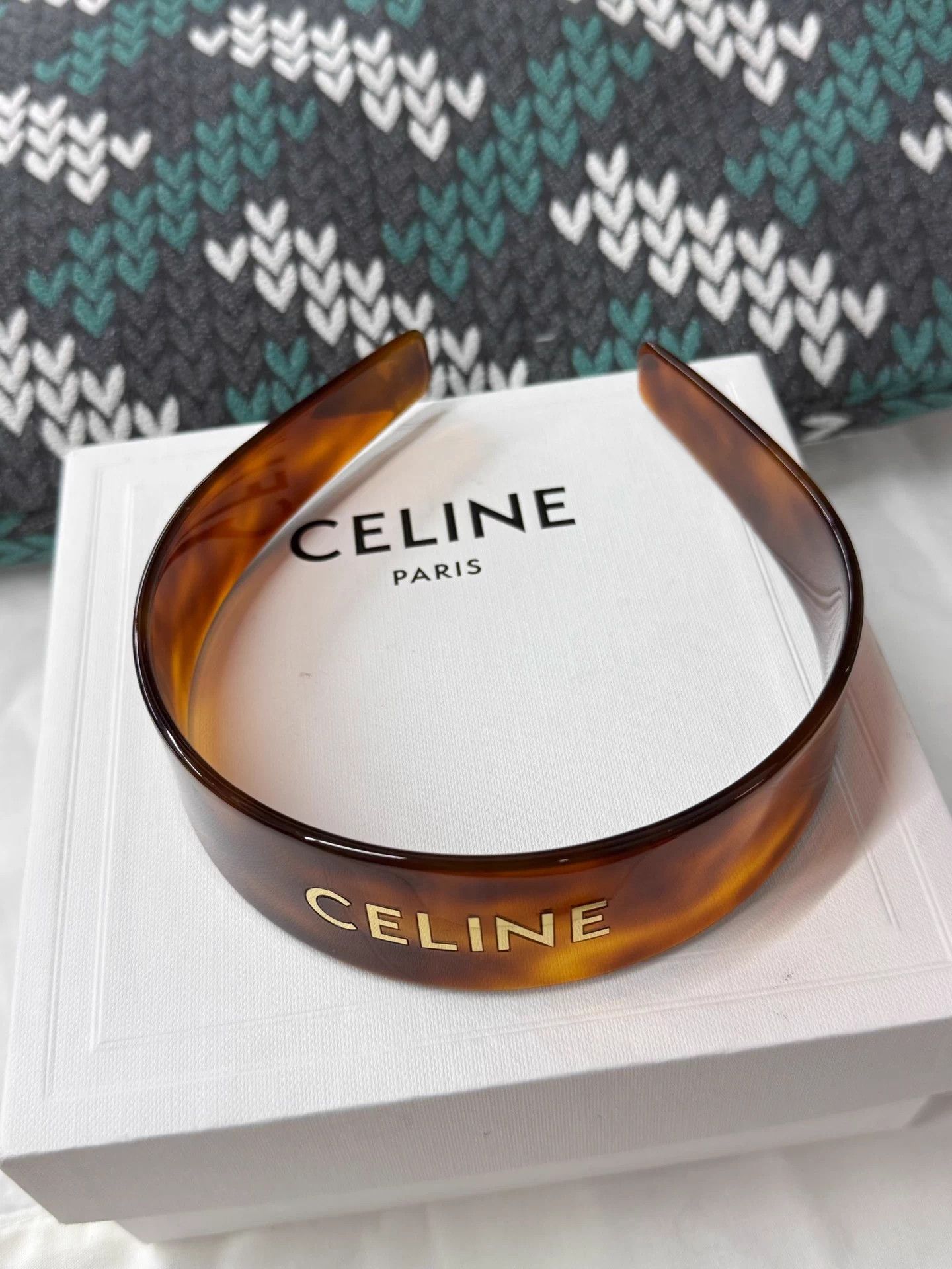 Celine Celine Classic Tortoiseshell Logo Headband Size ONE SIZE - 2 Thumbnail