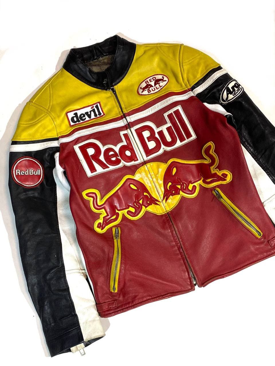 Genuine Leather Red Bull Moto Racing Leather Jacket Vintage Size US M / EU 48-50 / 2 - 5 Thumbnail