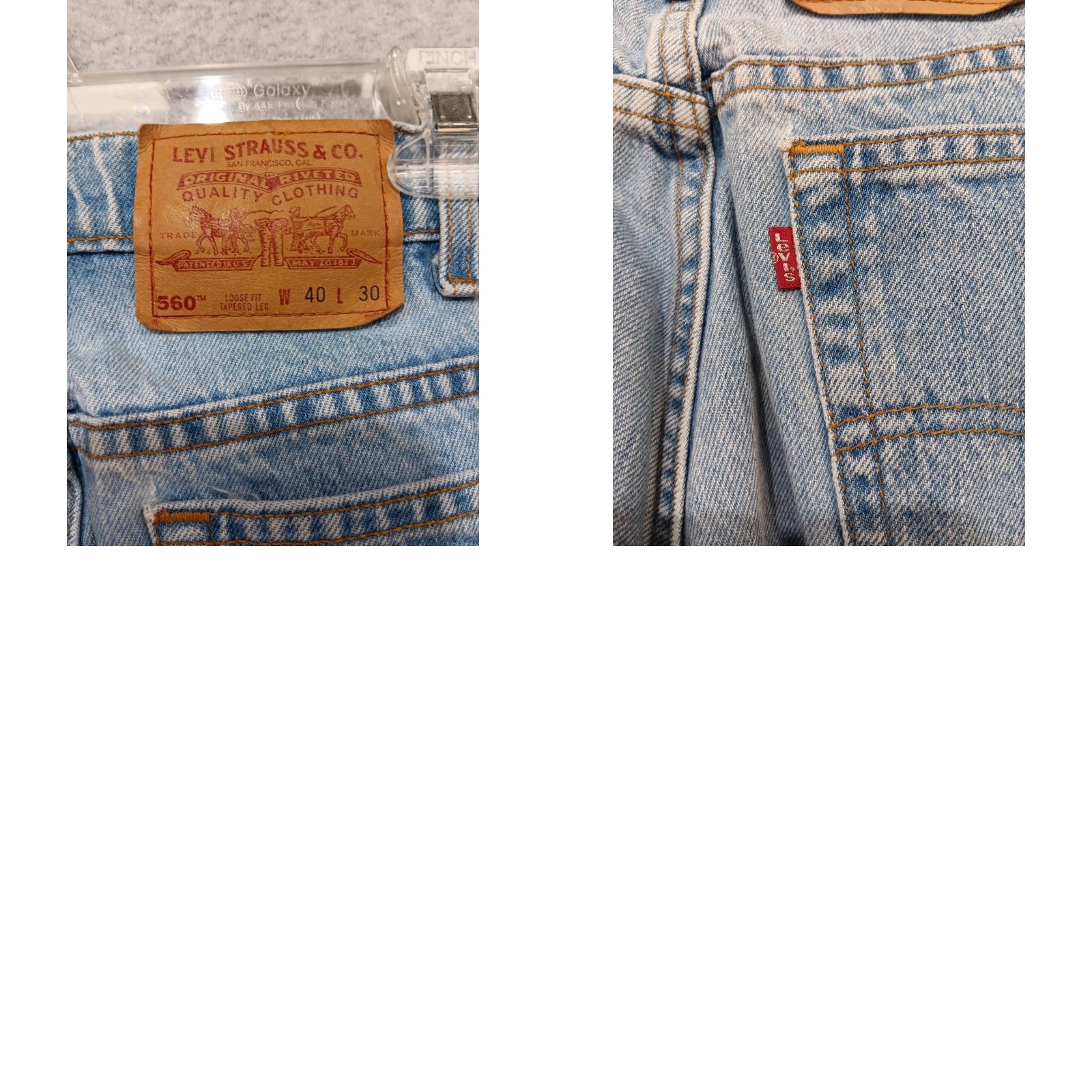 Levi's VINTAGE Levi's Jeans 40x30 Blue Relaxed Tapered 5-Pocket Denim USA 02 Mens Size US 40 / EU 56 - 9 Thumbnail
